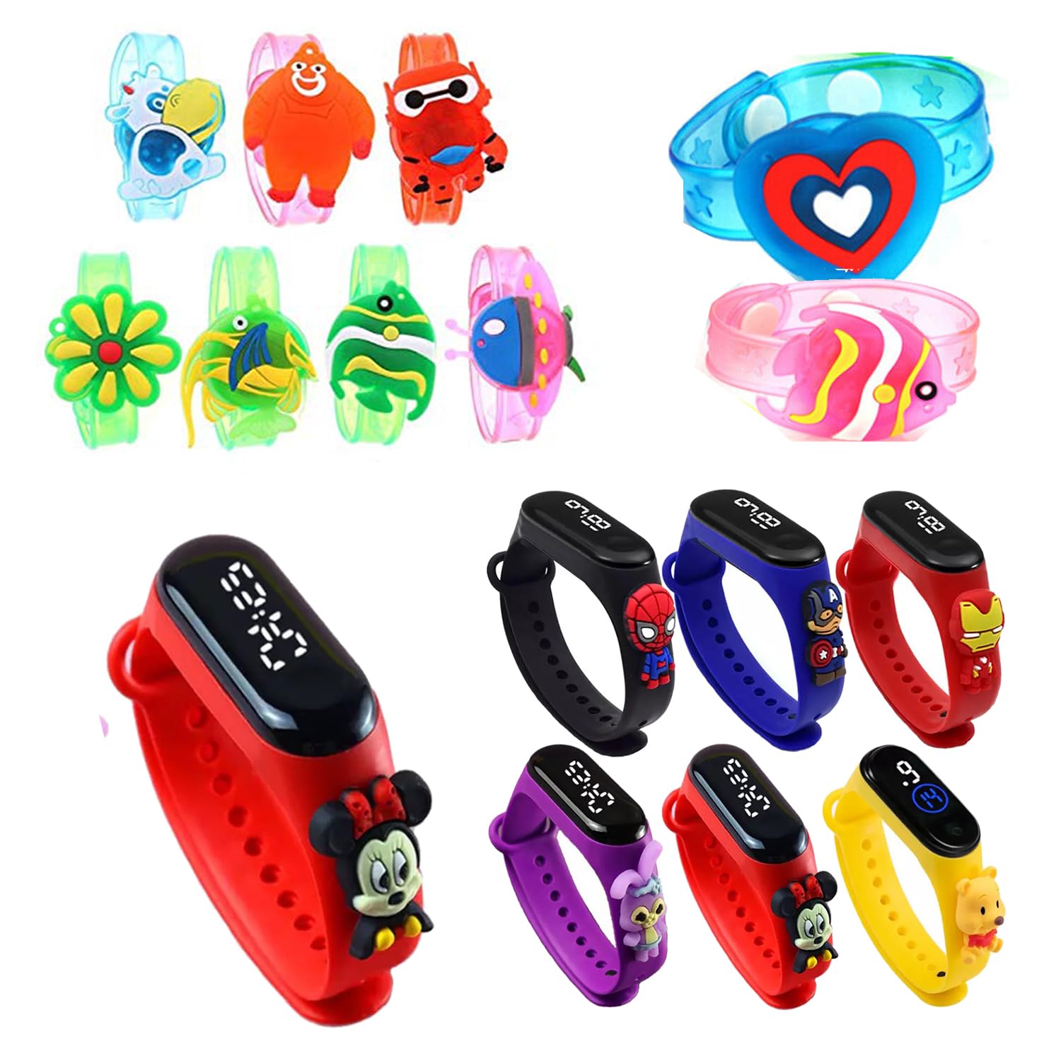 brown leaf Kid Led Band Kids with Beautiful Cartoon Digital TouchscreenLed Watch Bracelet for Brother and Sister for Rakshbandhan(6 Led Band + 6 Led Watch) (B0CC9RFNLS) Amazon Price History, Amazon Price Tracker