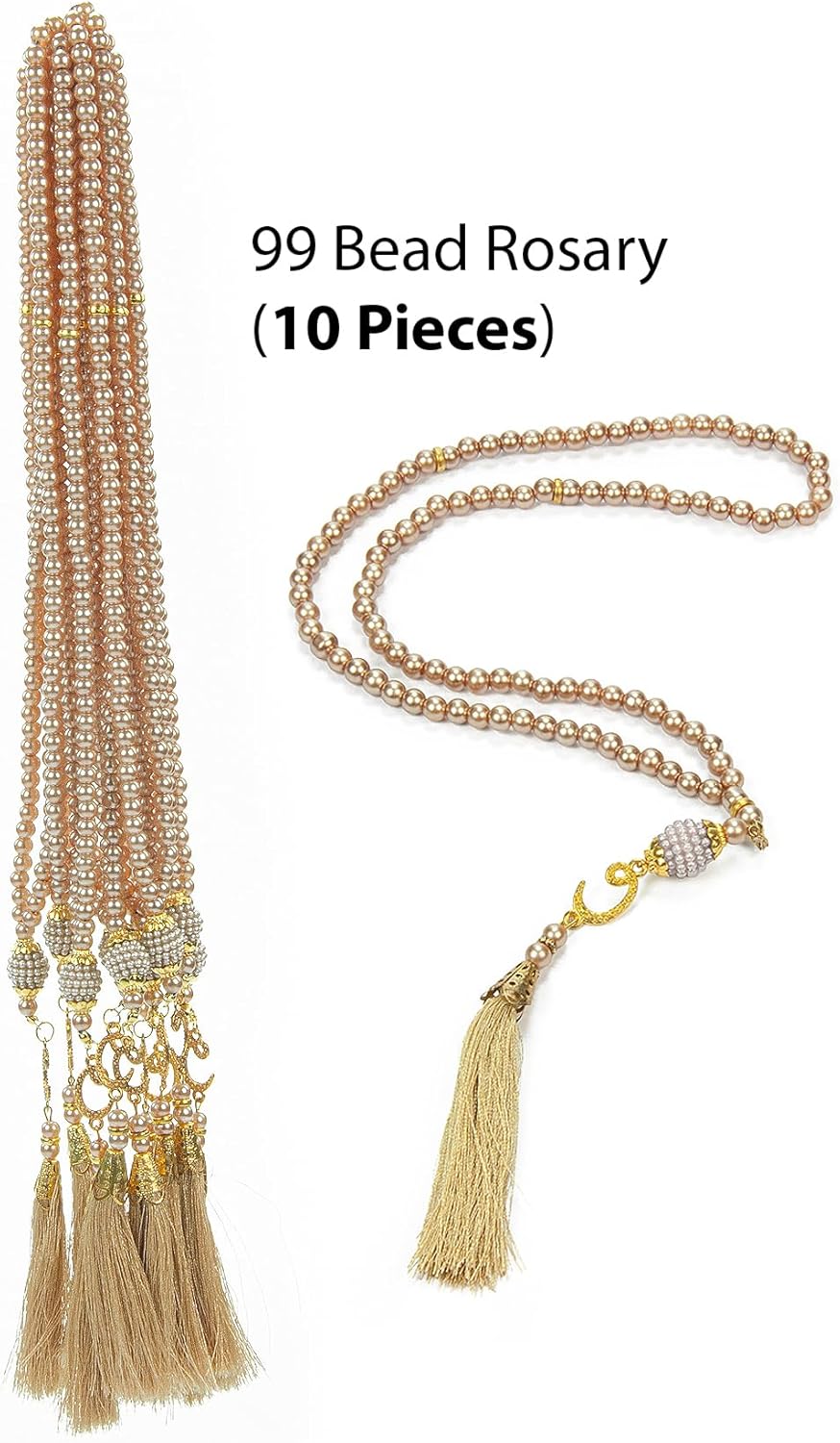 ihvan online, Tasbih Prayer Beads 99, Pack of 10, Muslim Prayer Bead, Islamic Rosary Bead, Dhikr, Tasbeeh Bulk, Misbaha, Masbaha, Tespih, Islamic Gift for Ramadan & Mawlid & Hajj Umrah - Image 2