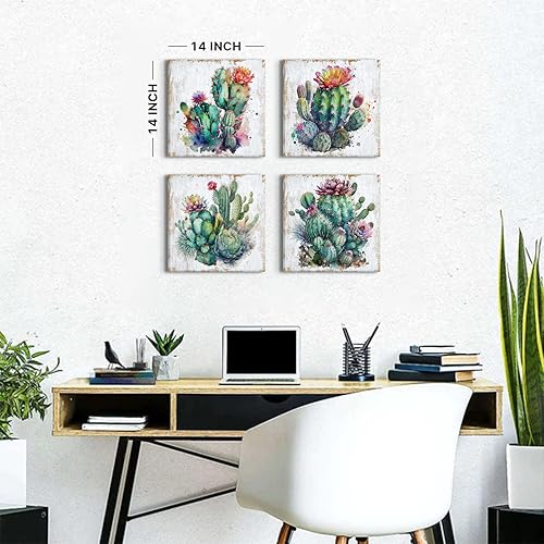 Miniatura 6 de AIYISU Arte de pared de lienzo de cactus suculento, imágenes de plantas verdes, bohemio, impresiones sobre lienzo, carteles, pinturas botánicas