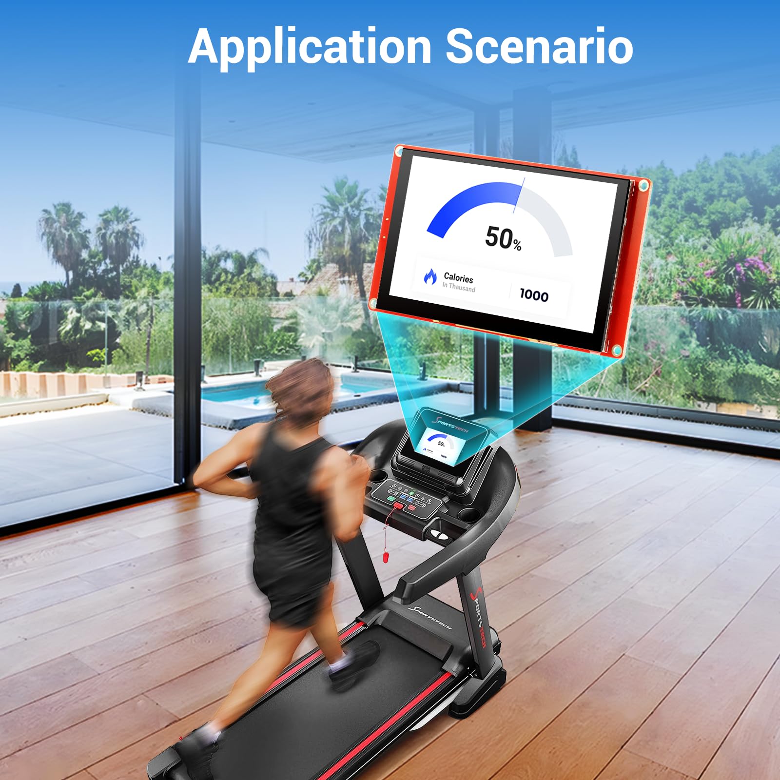 ELECROW ESP32 Display 800×480, 5 pollici HMI ESP32 RGB TFT LCD Touch Screen con custodia in acrilico, processore dual-core LX6 a 32 bit, fino a 240 MHz, compatibile con Arduino, LVGL, PlatformIO