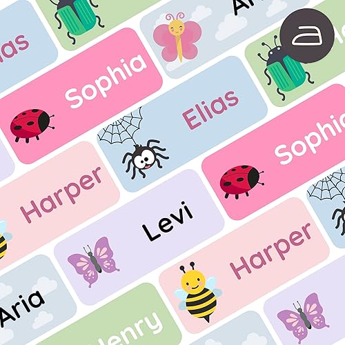 Etiquetas termoadhesivas con nombre para ropa (120 unidades, 1.2 x 0.5 pulgadas) - Etiquetas personalizables para ropa, seguras para la ropa sucia y