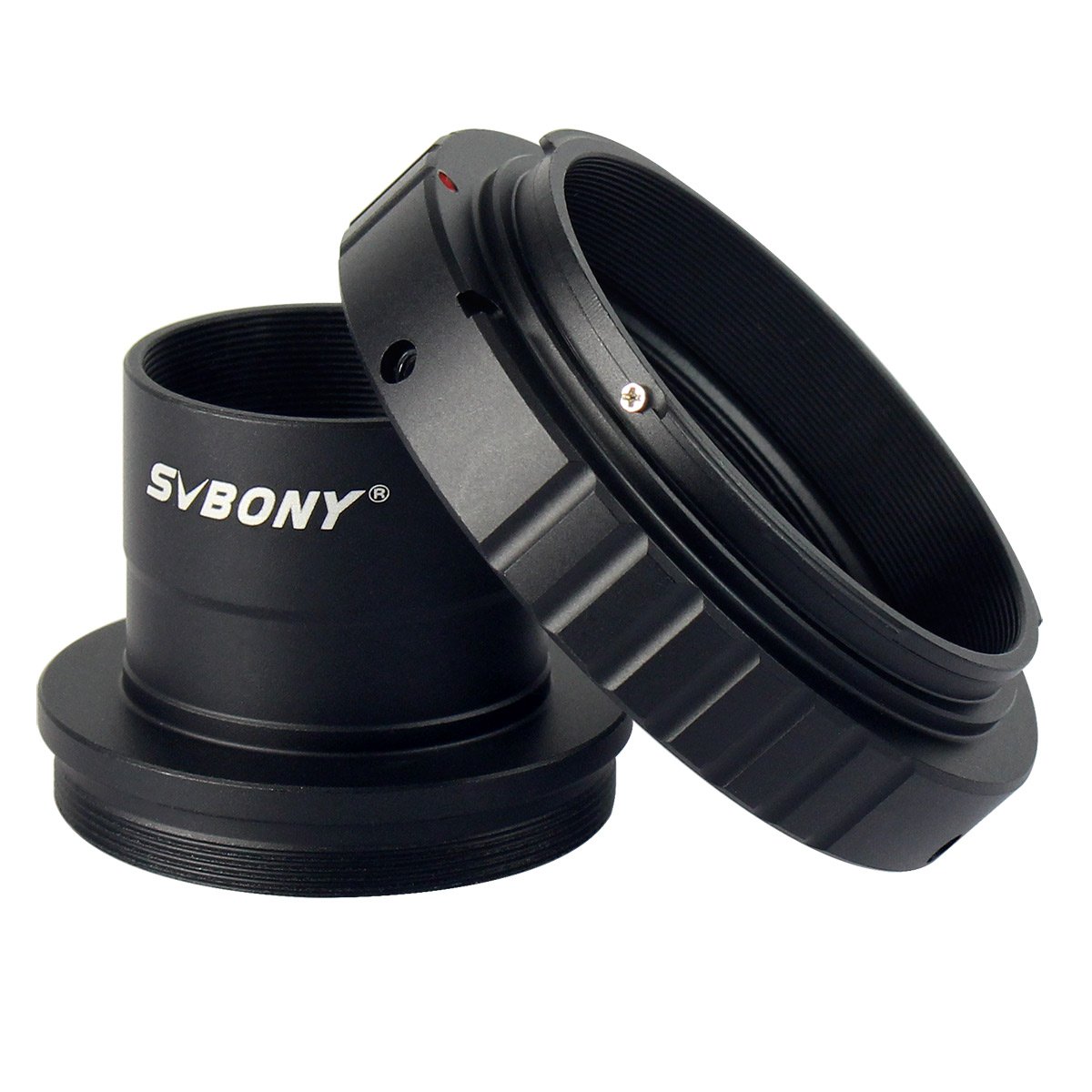 Svbony Adattatore per Fotocamera Telescopica, T e T2 1,25", Anello in Alluminio Compatibile con Canon EOS Rebel SLR DSLR