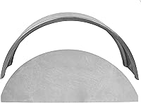 Vista 9 de HECASA Guardabarros de remolque redondo de acero de un solo eje y parte trasera de guardabarros para ruedas de 14 a 16 pulgadas de diámetro - 32 x 9