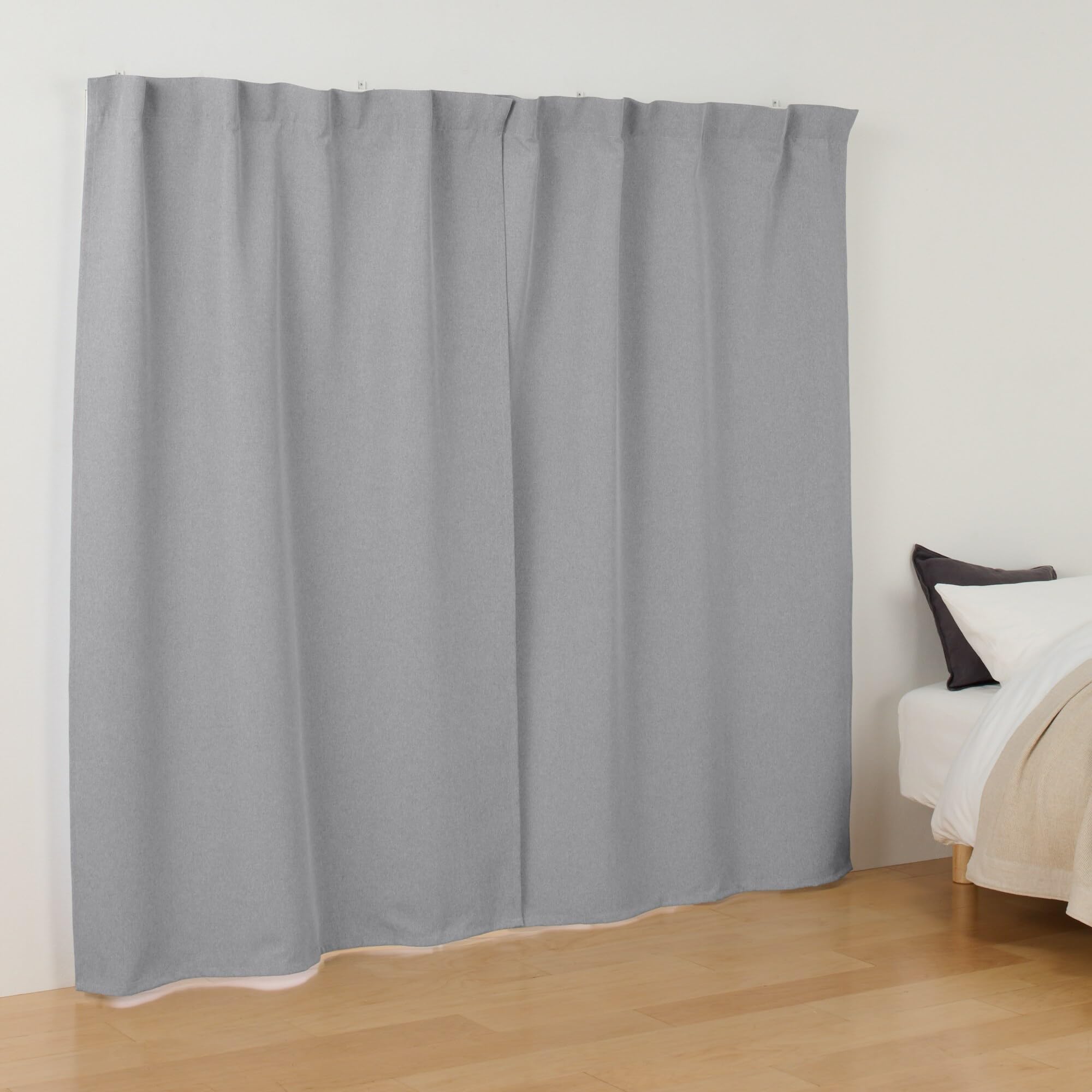 Amazon｜無印良品 【新生活】遮光性 ポリエステル平織りノンプリーツ