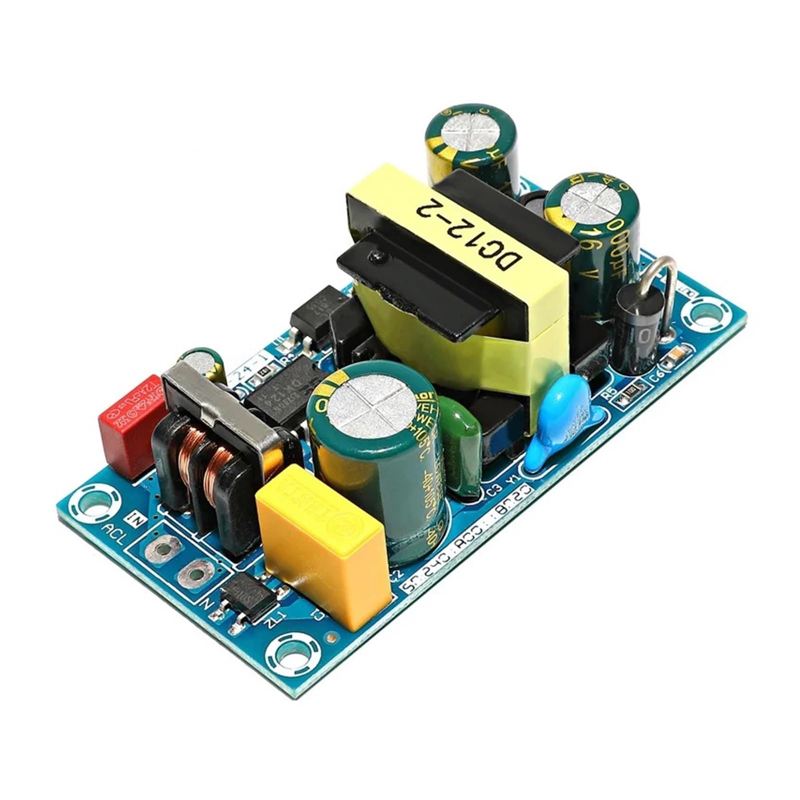 EDEDE Schaltnetzteil, AC 85-265V zu DC 5V 12V 24V Step Down Transformator Netzteil 1A 2A 4A 6A 8A 9A 13A Schaltnetzteil Modul Bare Board(24V3A)