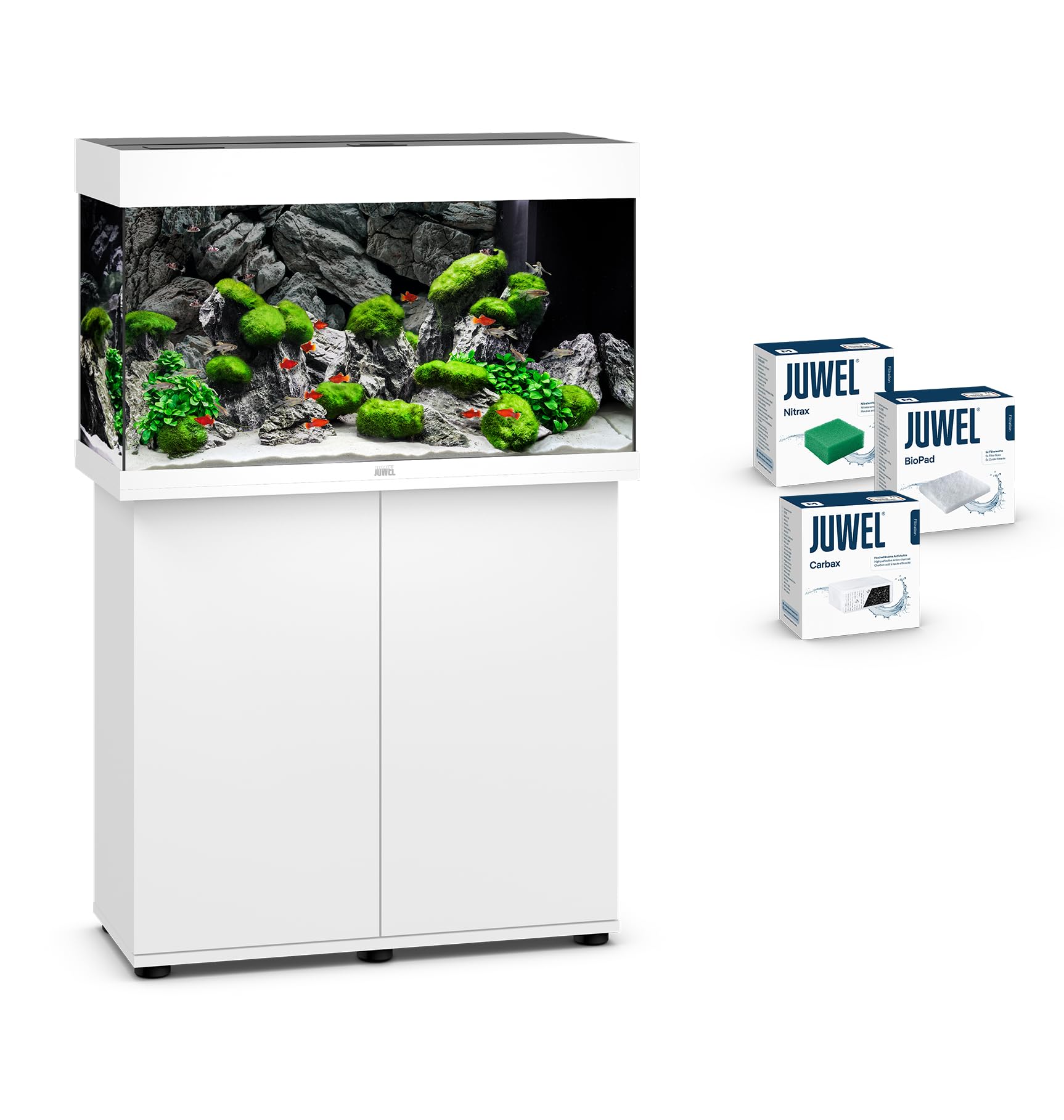 JUWEL Aquarium Rio 125 Kombination Weiss Premium-Bundle