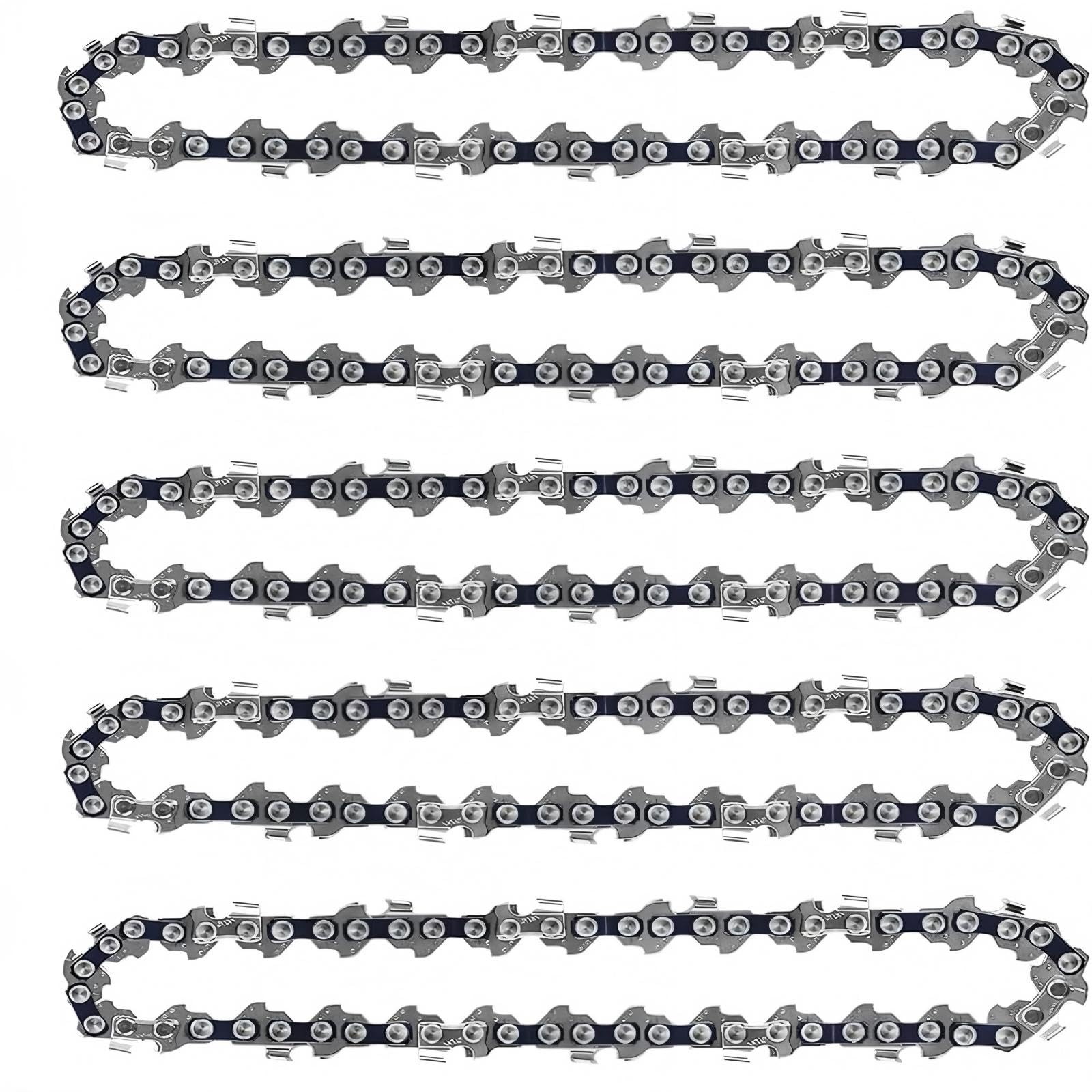 5 Pack 16 Inch Chainsaw Chain 56 Drive Links .050" Gauge, 3/8" Pitch Replacement Chains Compatible with Greenworks, Echo, Poulan, Ryobi — Amazon image 6