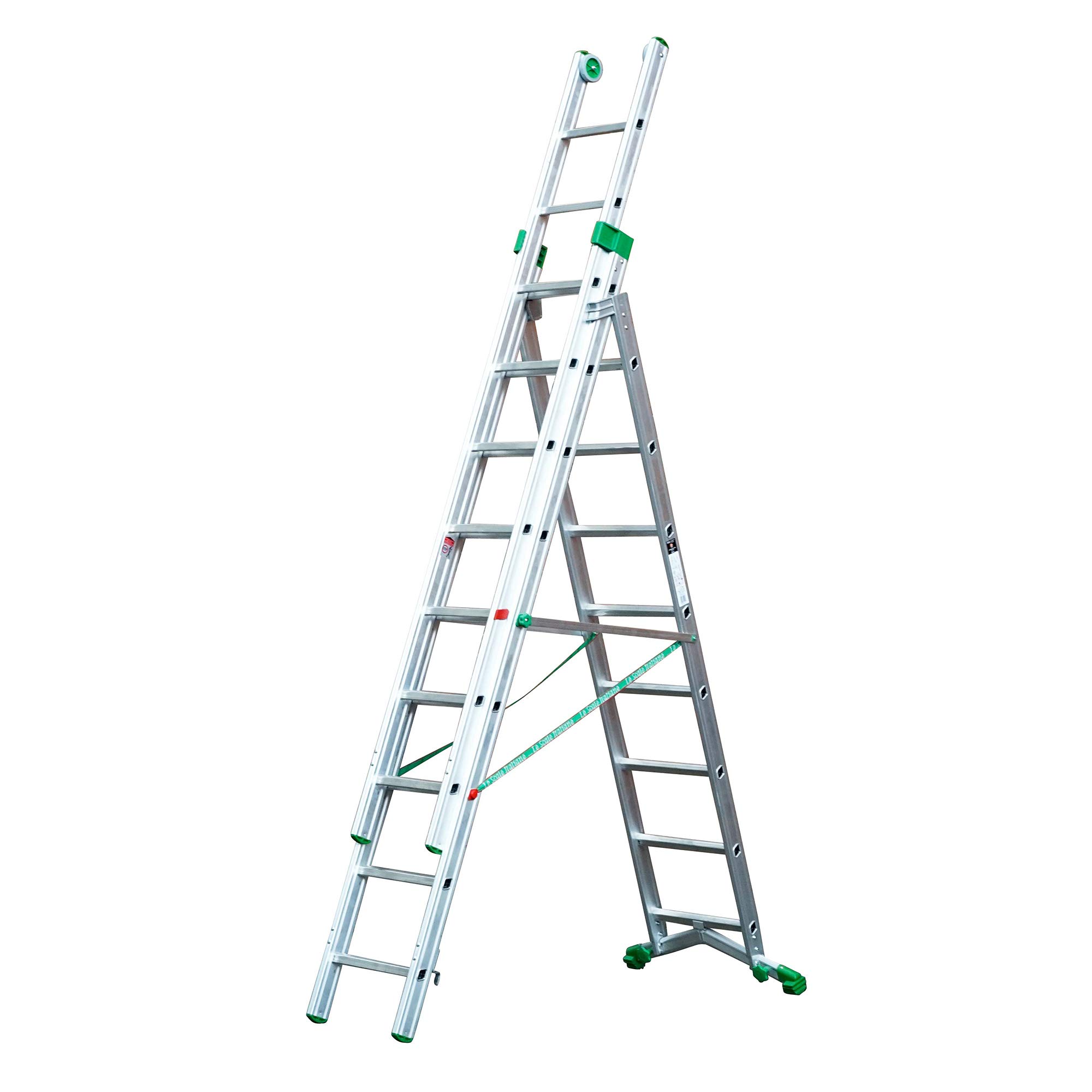 Tb Davies Silver En 131 Industrial 3.0M Aluminium Combination Ladder-Reach High Ceilings, Multi-Purpose Ladder, Tough Italian Design, Made In Italy