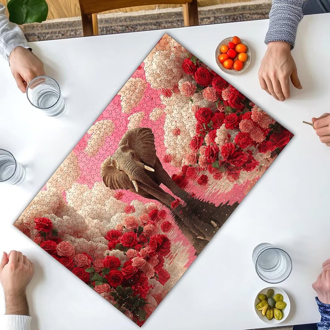 Puzzle 5000 Teile, Elefant Puzzle Erwachsene, Holzpuzzle, Geschenke -8982
