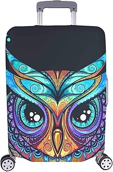 review InterestPrint Vintage Owl with Tribal Ornament Travel Luggage Cover Suitcase Baggage Protector Fits 26