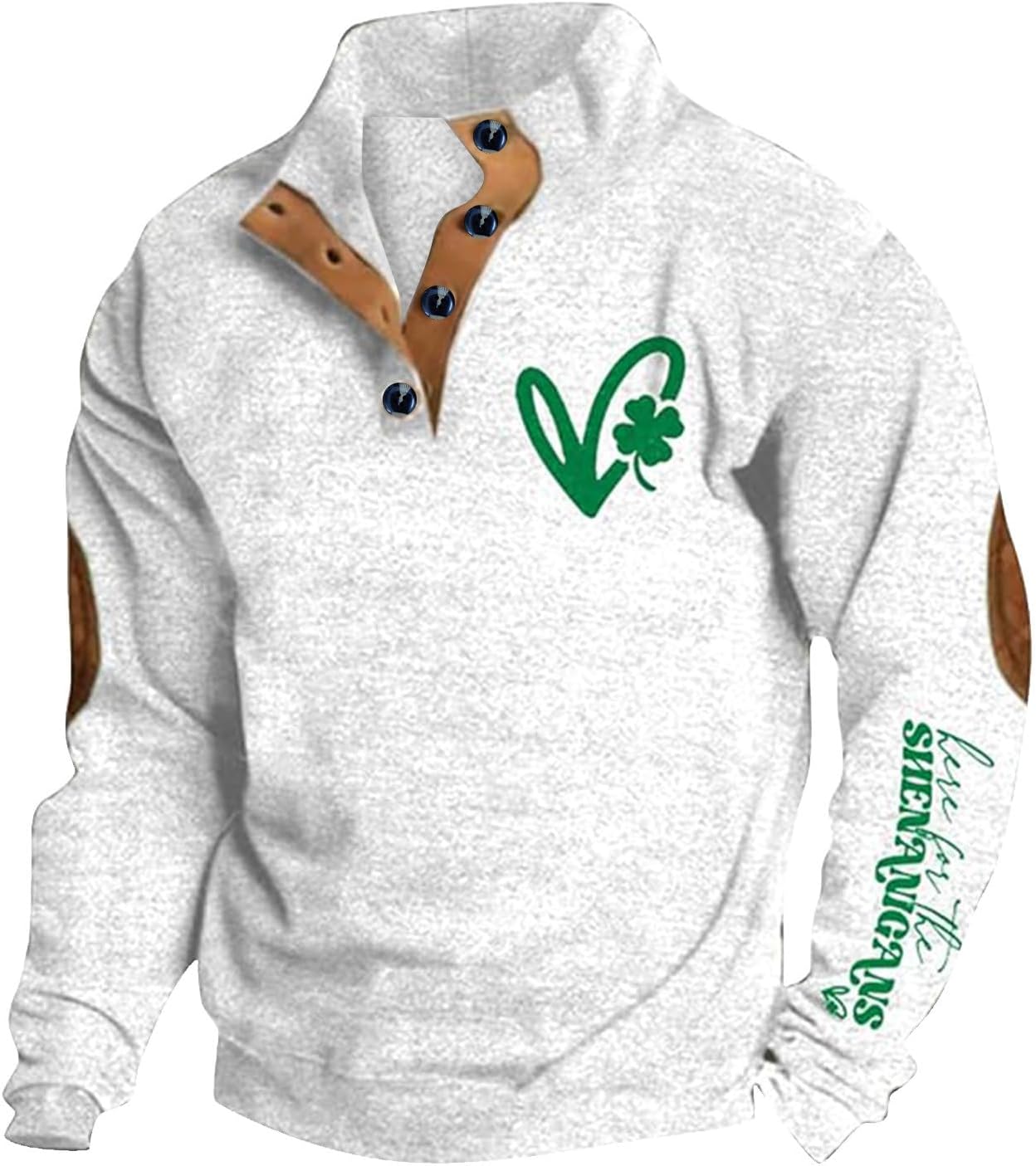 Herren Sweatshirt Mit 1/4 Zipper - Polar Fleece Gefüttert Für Herbst & Winter