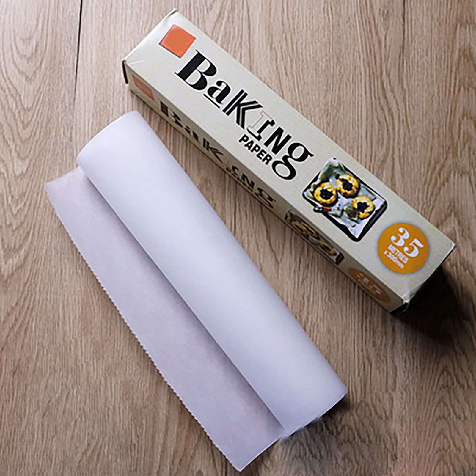 Cocoarm Carta da Forno, Carta da Forno Antiaderente da Al Silicone, Larghezza 30 Cm, Resistente Al Calore Fino a 428 °F, Fodera Impermeabile per Cuocere Barbecue Arrostire Nella Domestica (35 x 30 cm)