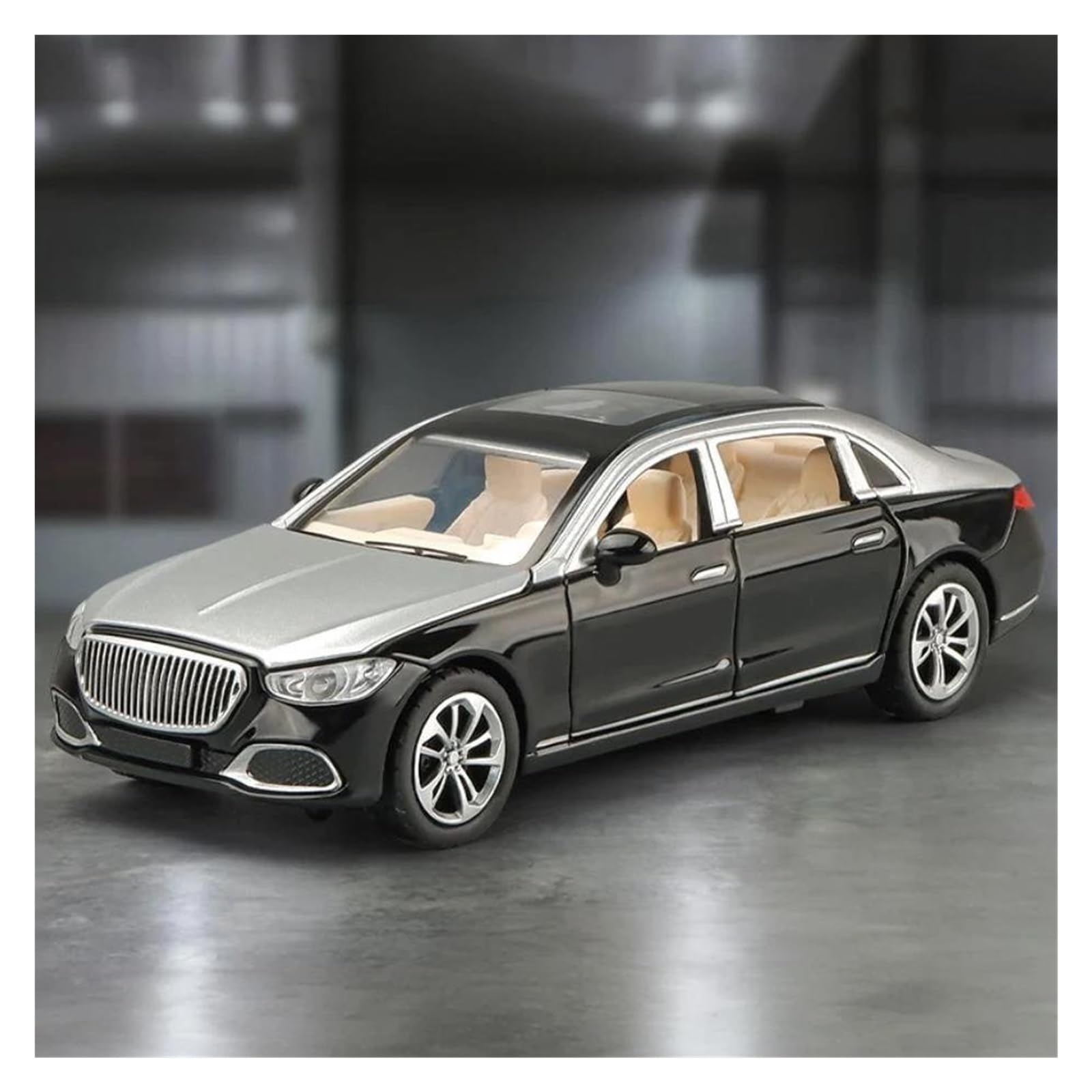 BANKOTO Diecast Car 1:32 For Maybach S680 Alloy Diecast Metal Car Model Collect Hobby Ornaments Collectible(Black)