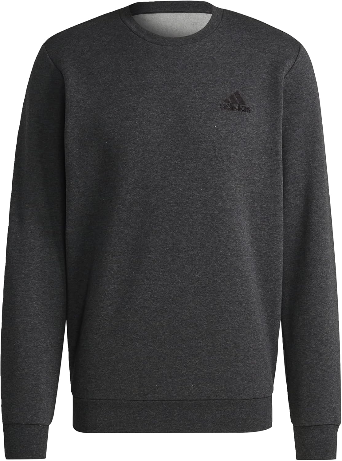 Adidas Men's Standard Essentials Fleece Sweatshirt, Dark Grey