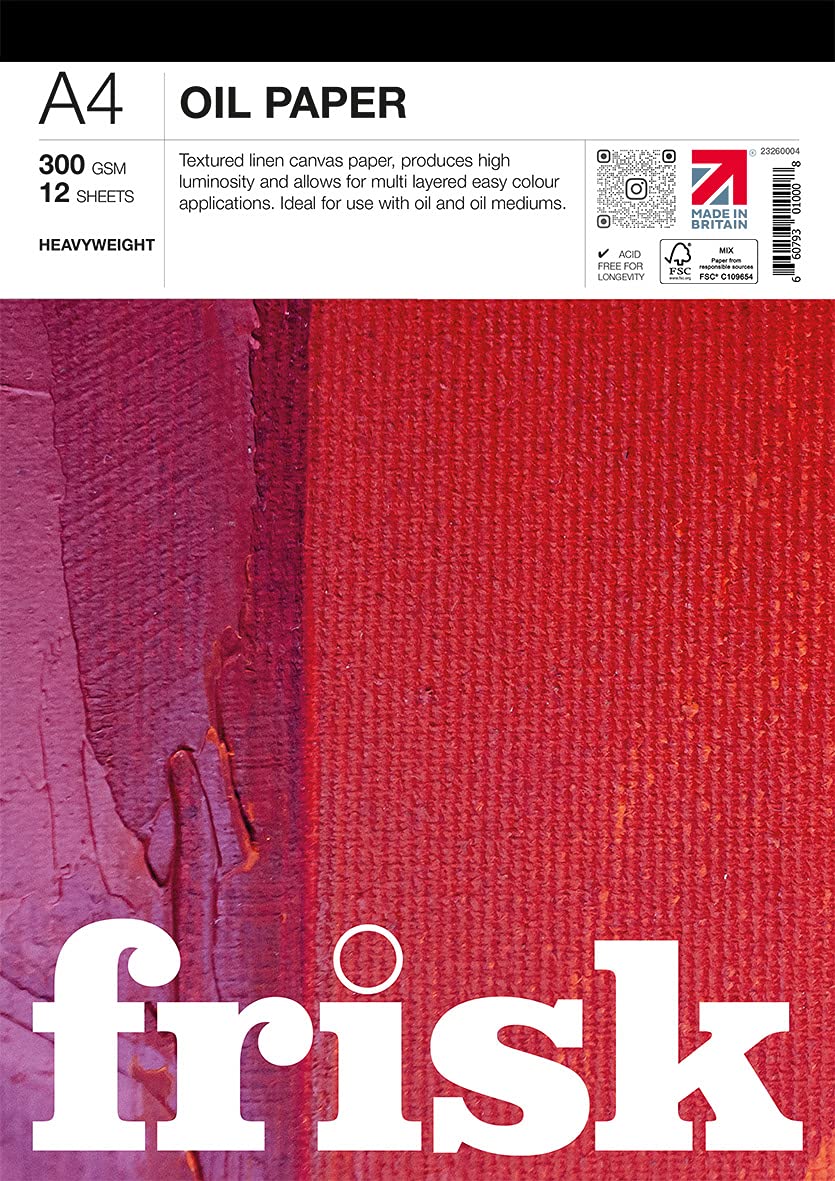 Frisk Oil Paper Pad 300gsm A4 12 Sheets, White