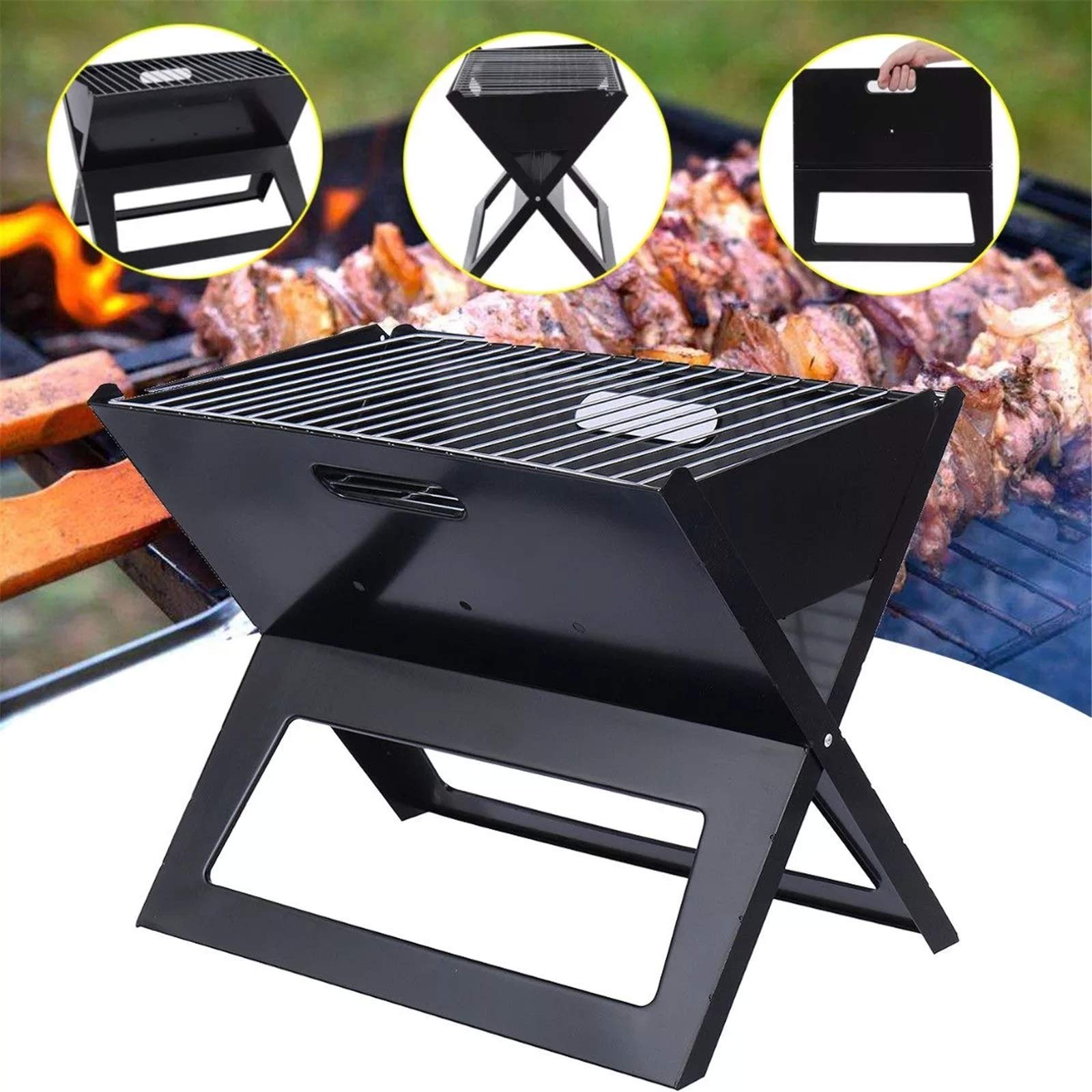 Grill Ogrodowy Grill Ogrodowy Przenośny Grill Ogrodowy Grill Na Patio Grill Kempingowy Piknikowy Piec Do Grillowania Narzędzia Do Grillowania Na Świeżym Powietrzu