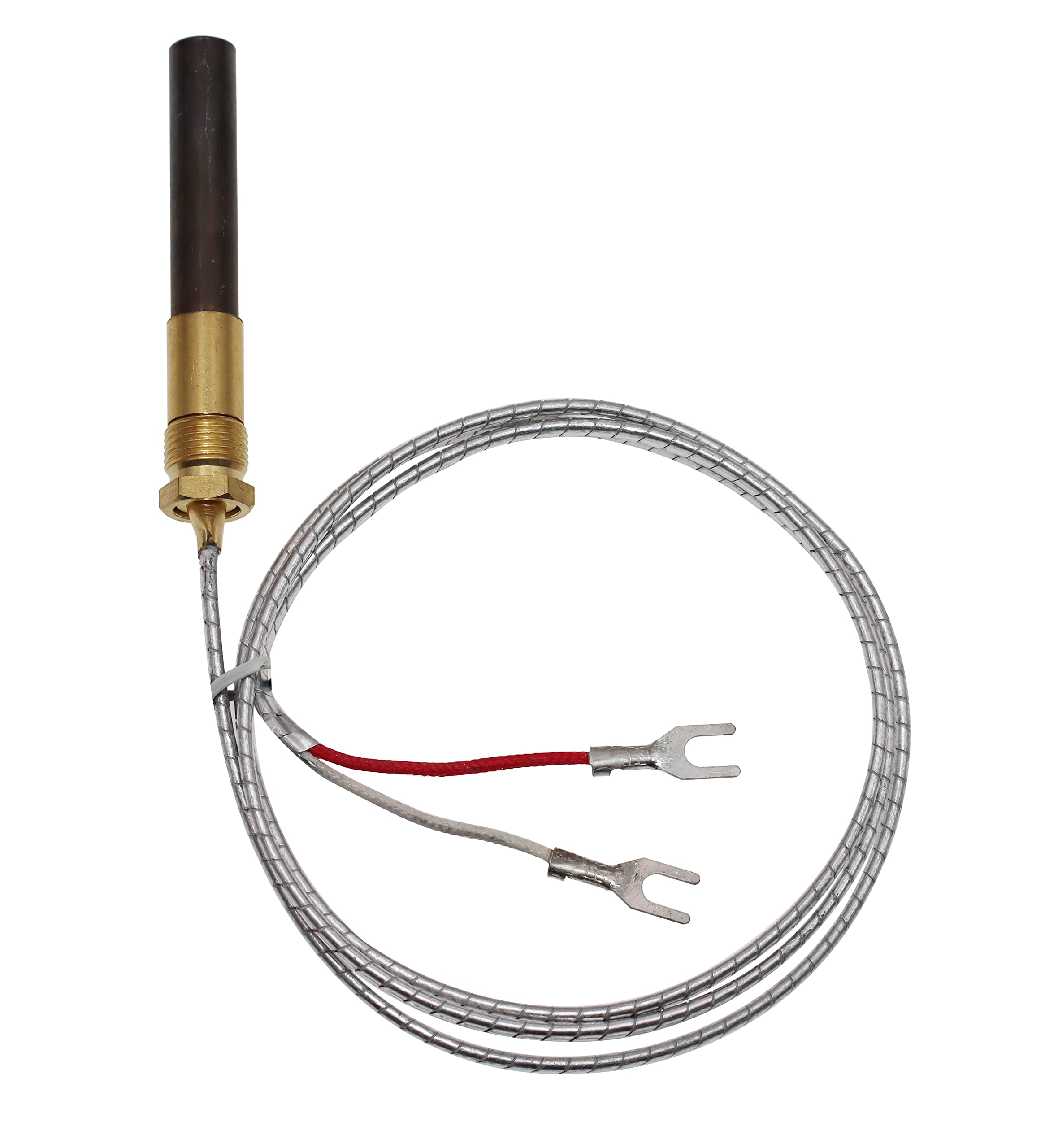 METER STAR Generatore di termopile da 750 mV, filo avvolto in alluminio da 91 cm, confezione da 5, generatore pilota per caminetti a gas Millivolt, stufe, scaldabagni, forni e modelli selezionati Heat