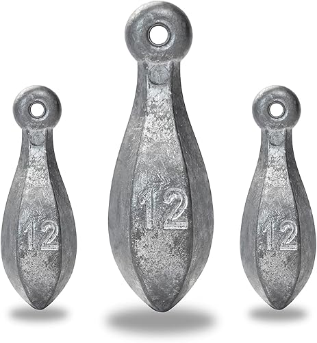 Miniatura 18 de BLUEWING Pesos de pesca Bank Sinker 1 lb/2 lb/3 lb/5 lb/6 lb Caja de Pesos de Pesca de Plomo Bullet para Agua Salada 1 oz, 2 oz, 3 oz, 5 oz, 8 oz