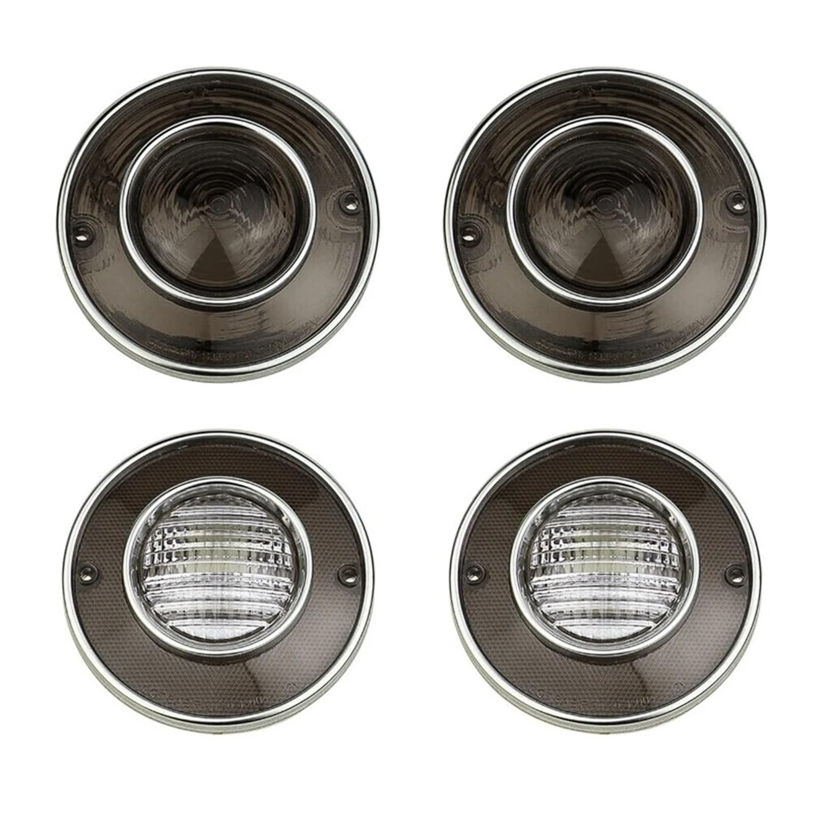 Auto luz Trasera para Chevrolet para Corvette para C3 1975-1979 Sin Bombillas Juego De 4 Luces Traseras Y Luces De Marcha Atrás para Coche Faro Trasero Halógeno(Smoked Shell)