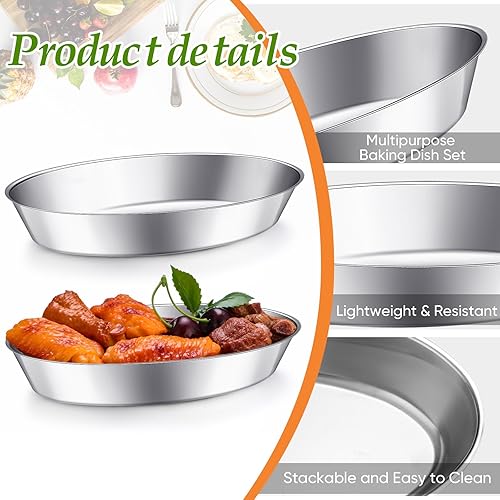 Miniatura 3 de FoldTier 2 moldes de acero inoxidable de 8 x 5 pulgadas reutilizables para tartas para tartas crujientes