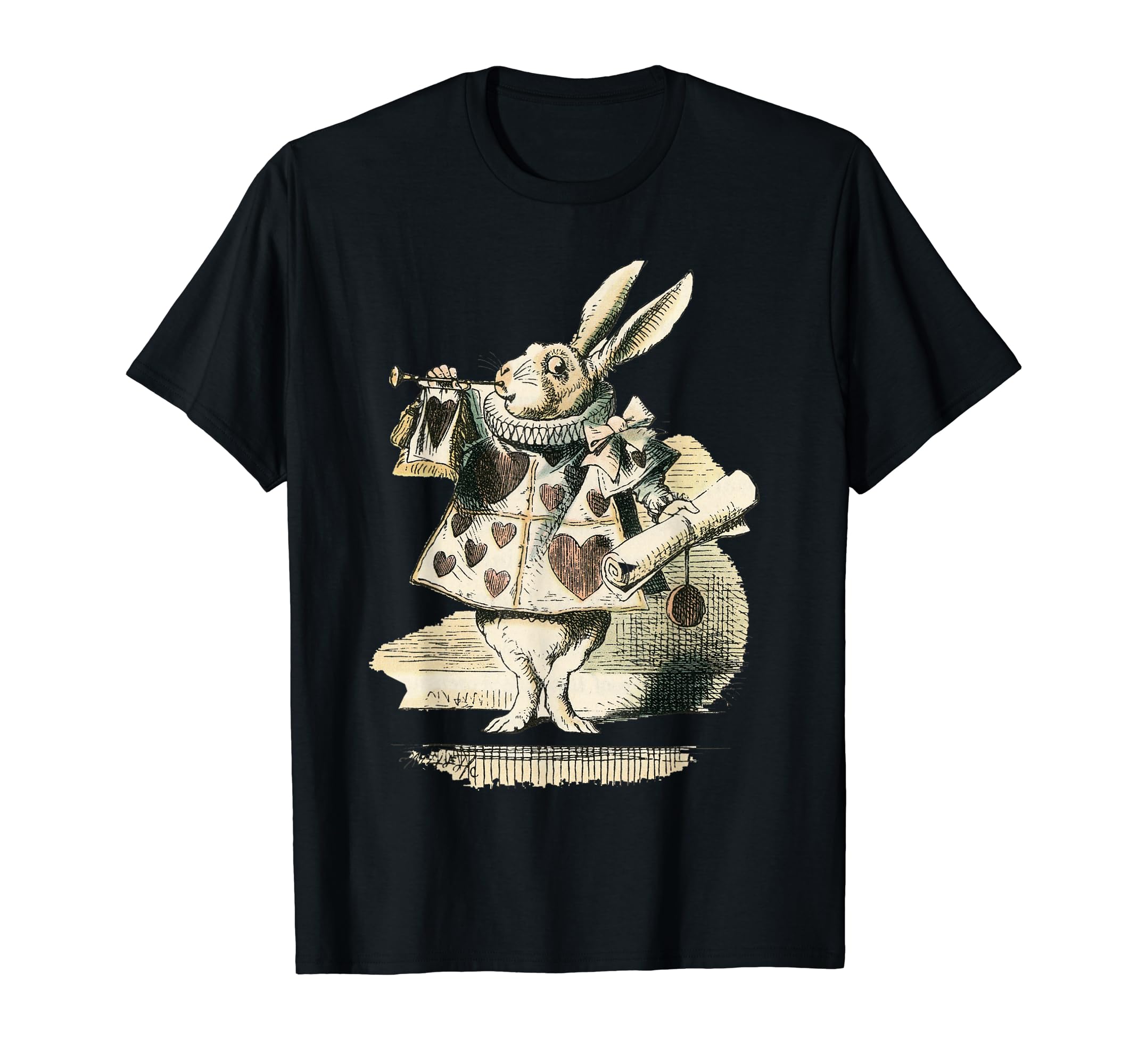 Amazon | 不思議の国のアリス 白ウサギ トランプデザイン Tシャツ | T