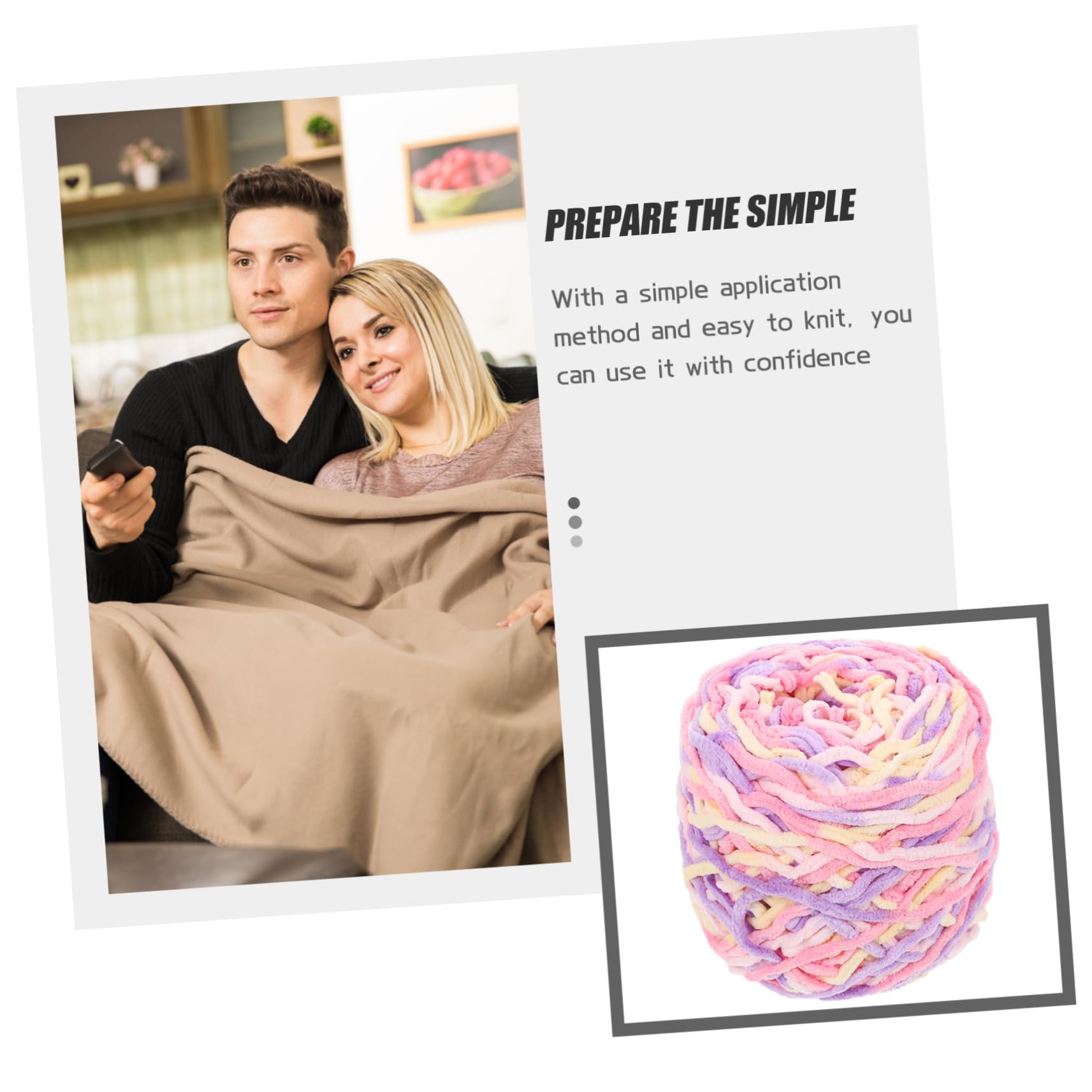2rotoli Gomitolo Di Filato Per Uncinetto Multi-funzione Per Coperte Sciarpe e Accessori Fatti Mano Morbido e Resistente Facile Da Lavorare