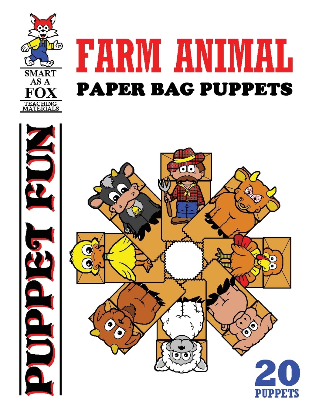 Farm Animal Paper Bag Puppets