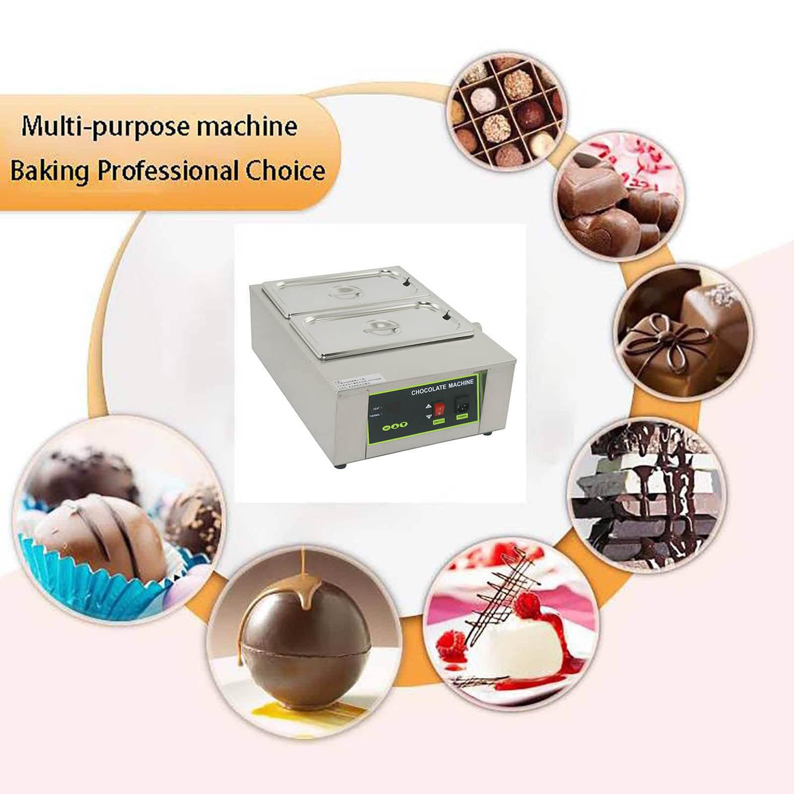 1000w Commercial Chocolate Melting Furnace, Chocolate Heating Melter, 0-95? Adjustable,Durable/Easy To Clean, For Melting And Heating Of Chocolate/Cake/Candle