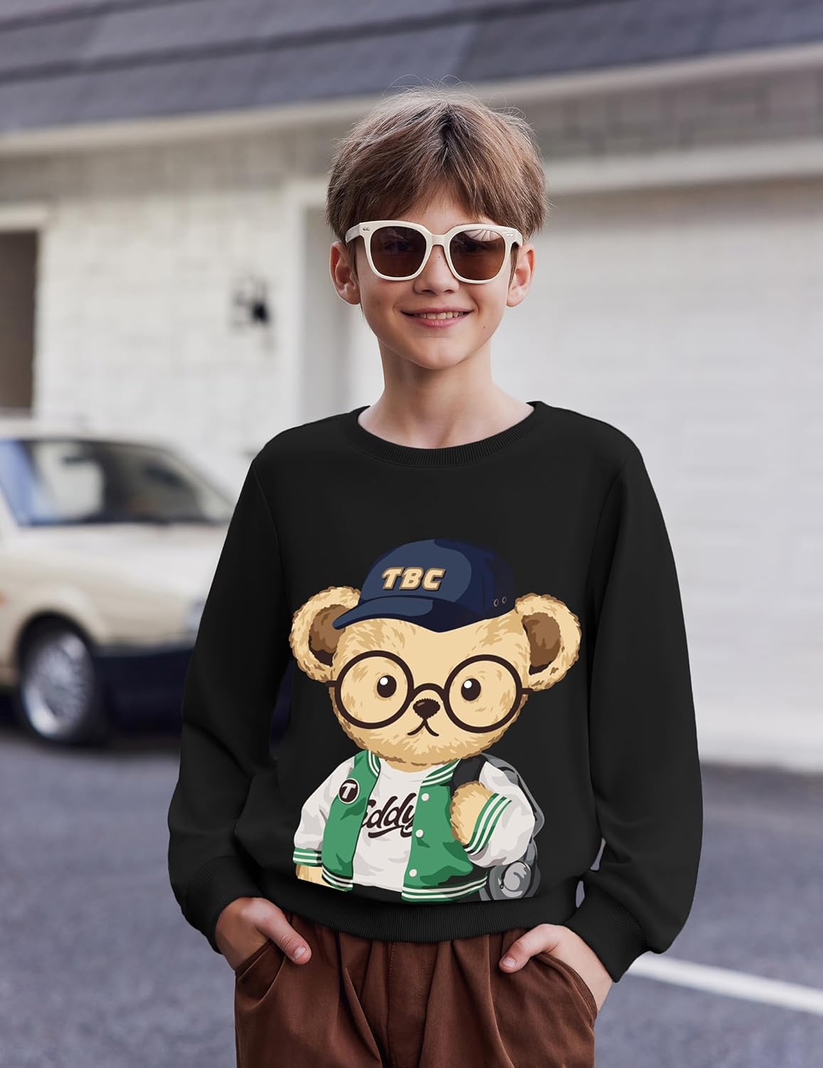 Arshiner Toddler Boy Crewneck Sweatshirt Long Sleeve Pullover Graphic Shirts for Kid Fall Tops Tees 2-10 Years - Image 4