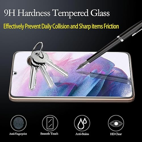 Miniatura 3 de Paquete de 2 protectores de pantalla para Samsung Galaxy S21 Plus de vidrio templado de 6.7 pulgadas, soporte de identificación de huellas