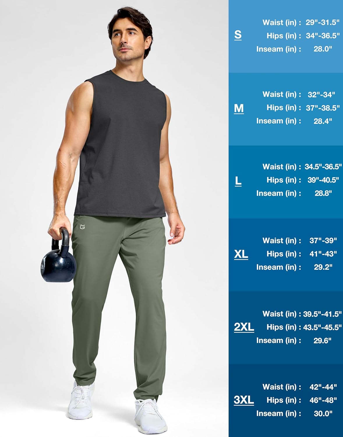 G Gradual Men's Sweatpants with Pockets Lightweight Workout Athletic Track Pants Stretch Gym Running Jogging Joggers for Men - Image 7