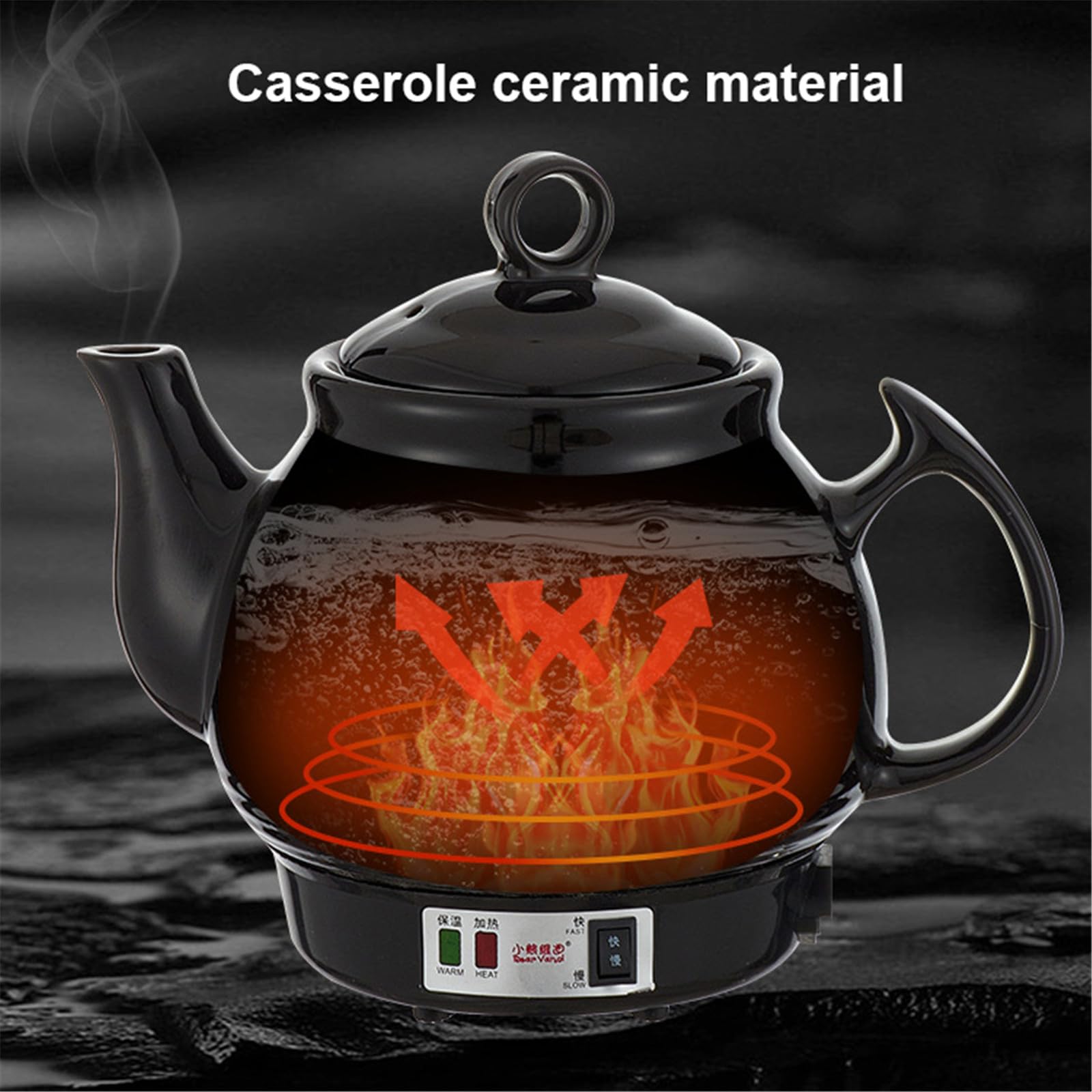 Bouilloire en céramique 4L Ragoût de médecine chinoise, tisane chinoise électrique automatique 220V, pot de santé multifonctionnel, pot de médecine intelligent ménage