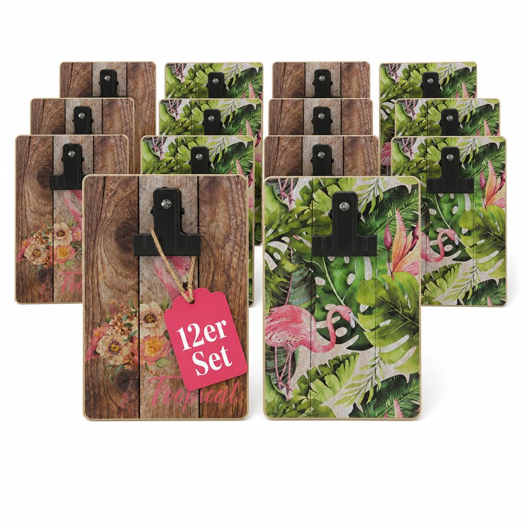 Soportes para tarjetas de mesa con pinzas de flamenco para bodas y fiestas veraniegas