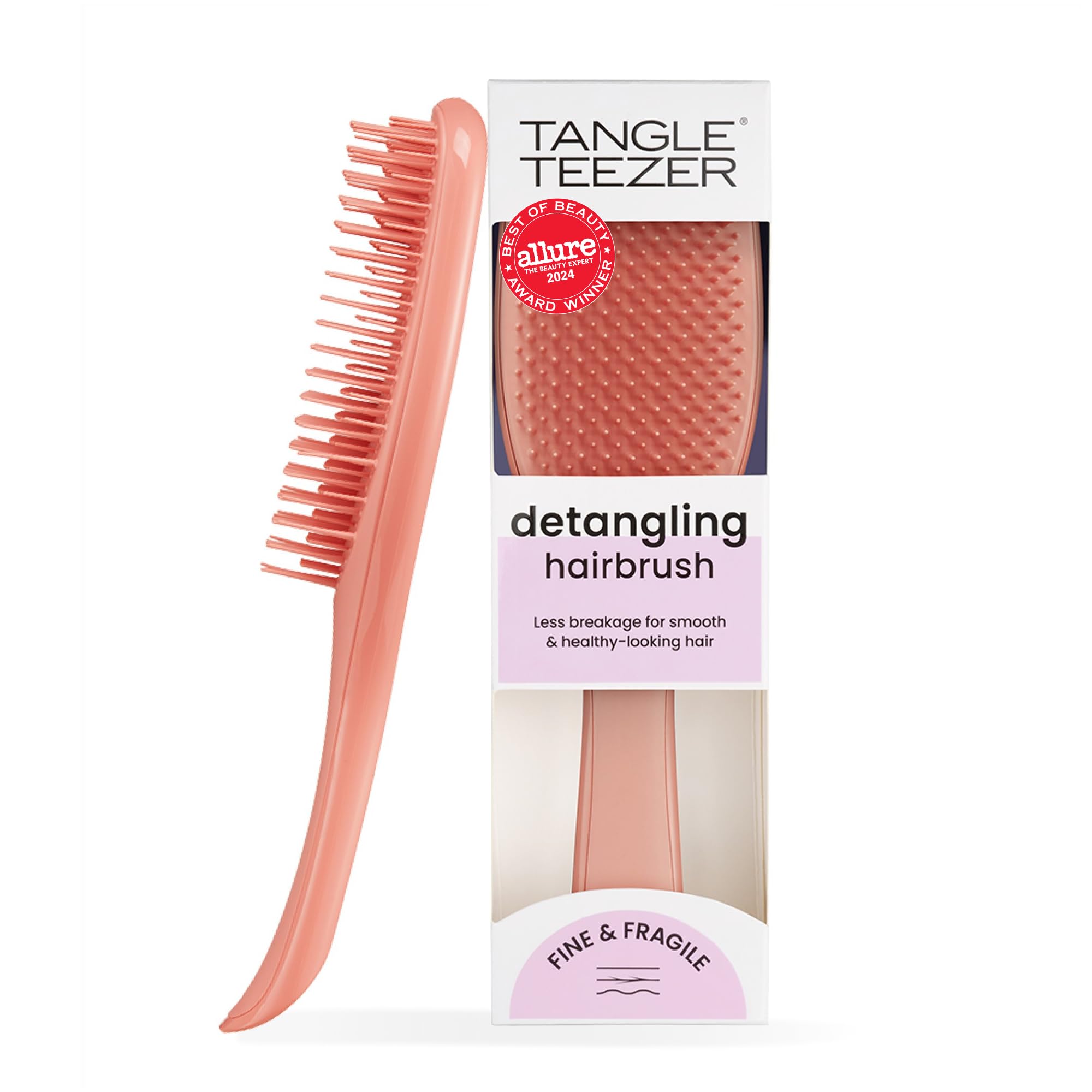 Tangle Teezer Fine & Fragile Ultimate Detangler Brush, Dry & Wet Hair Brush to Detangle & Reduce Breakage, Amazon Exclusive Sweet Cinnamon