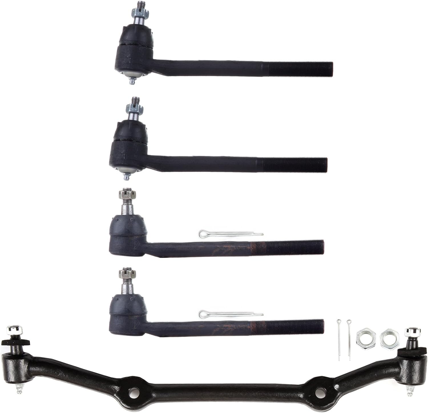 LSAILON 5pcs Center Link Inner Tie Rod End Outer Tie Rod End 1996-2005 for Chevrolet Blazer 1996-2003 for Chevrolet S10 1996-2002 for Gmc Jimmy 1996-2003 for Gmc Sonoma 1996-2000 for Isuzu Hombre