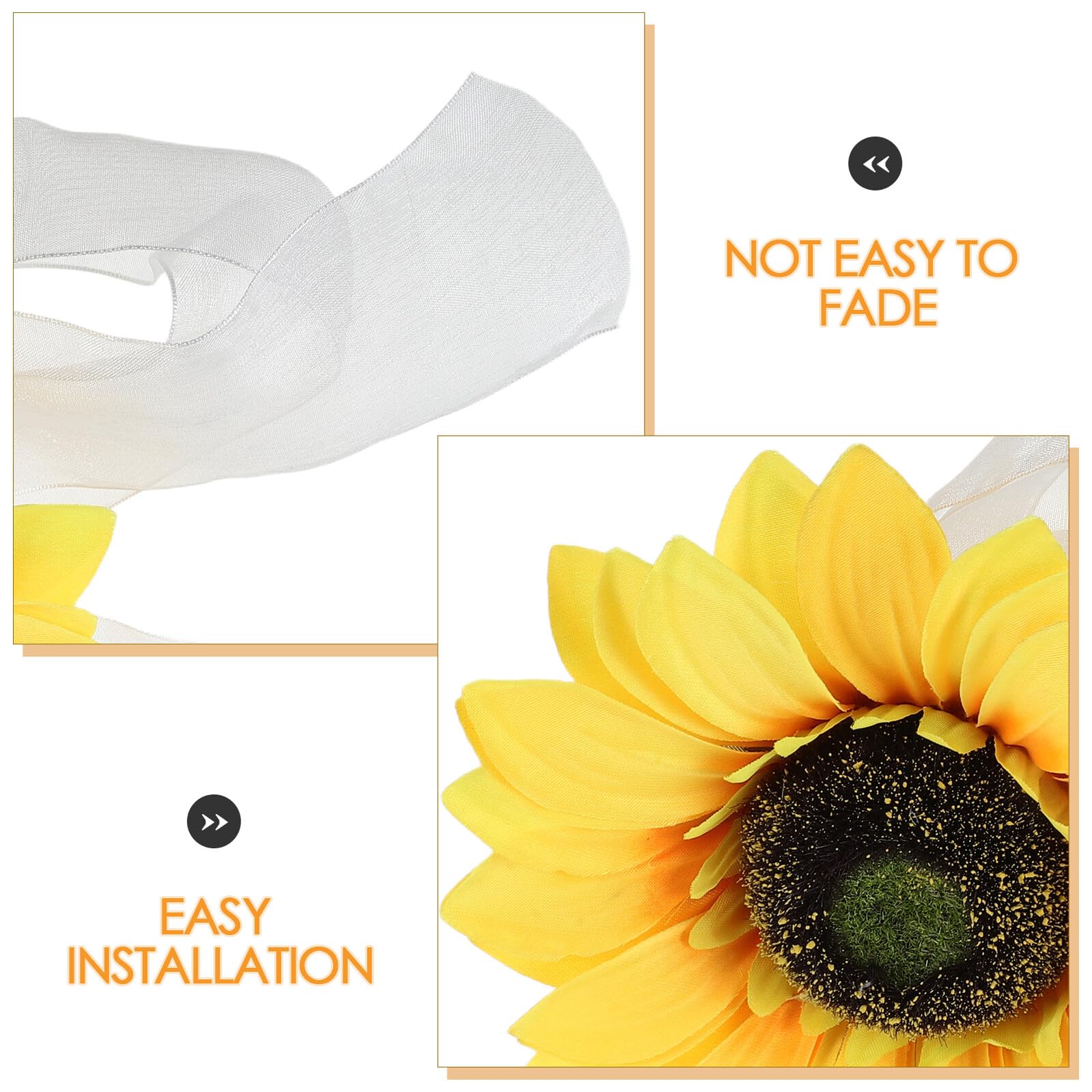 OUNONA Lot de 2 Embrasses de Rideaux Tournesol Rustiques Décoratives Cordelette Fleurie Adaptable pour Rideaux Légers ou Épais Accessoires de Décoration Intérieure pour Chambre et