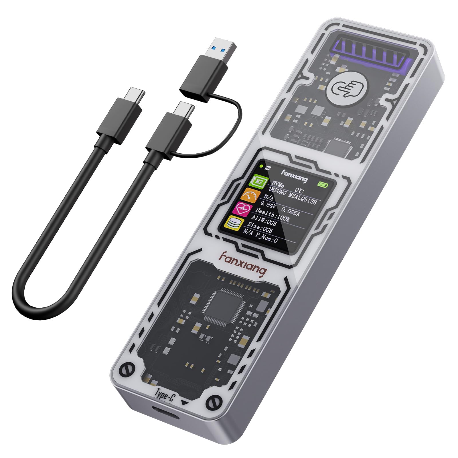 Fanxiang M.2 NVMe SSD-Gehäuse USB |2 Gen 2 10 Gbit/s 2230/2242/2260/2280 bis 4TB MD86