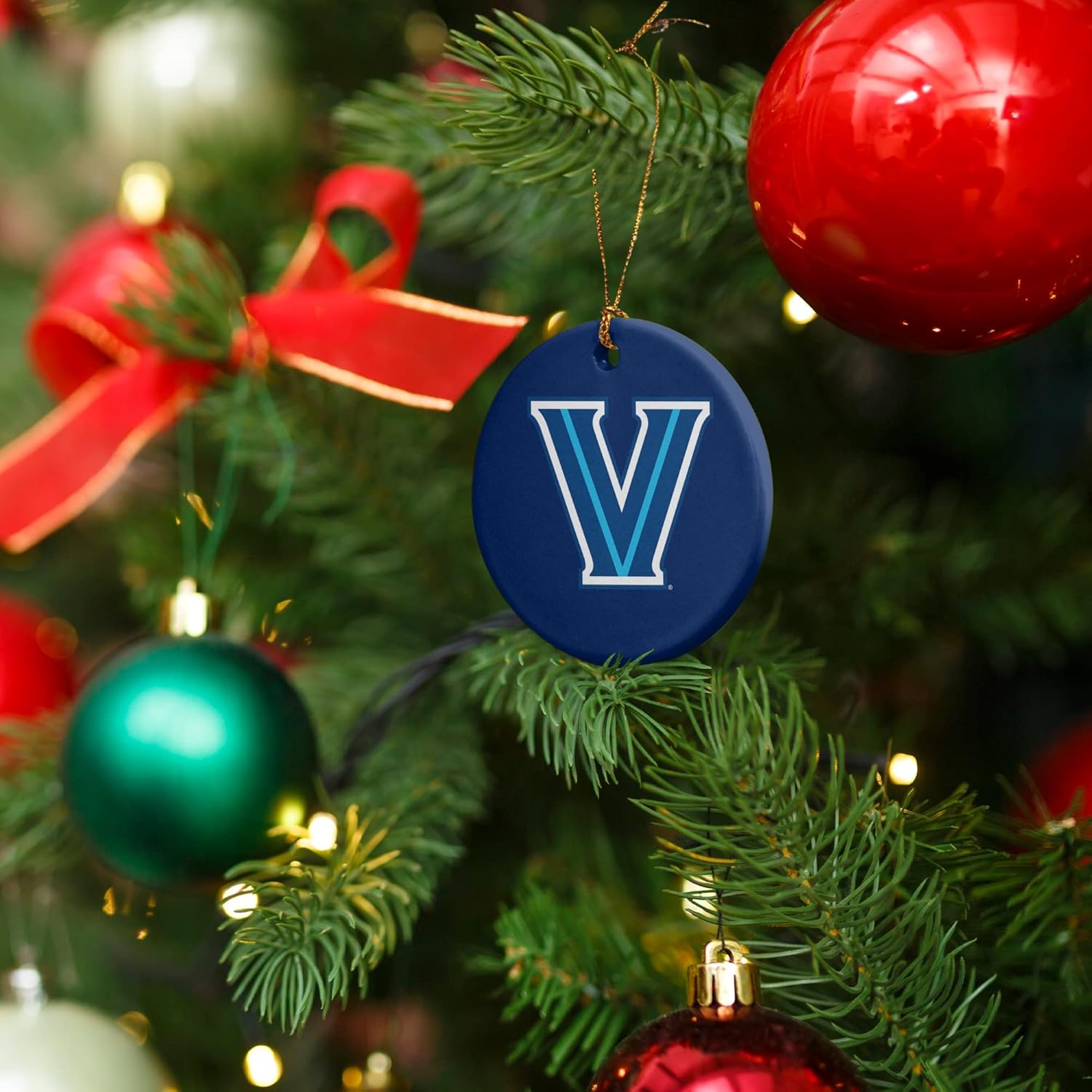 GRAPHICS & MORE Villanova University Primary Logo Porcelain Holiday Christmas Tree Ornament - 2.8" (7.1 cm) - Image 6