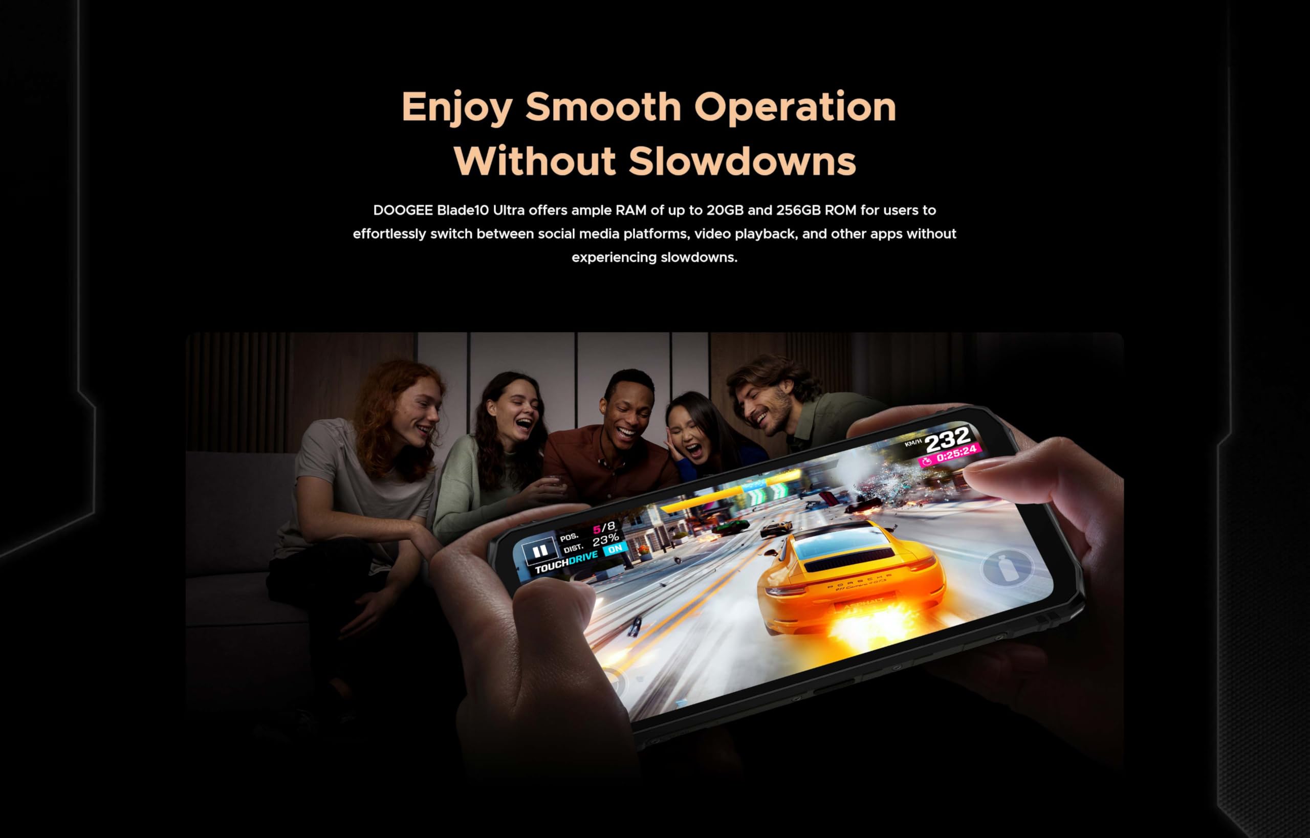 Blade 10 Ultra 4G Téléphones Portables Débloqués, 20 Go + 256 Go, 6,56", AI 50MP + 8MP, Batterie 5150mAh, Android 14 Smartphones, Octa Core, IP68/GPS/NFC/Face ID
