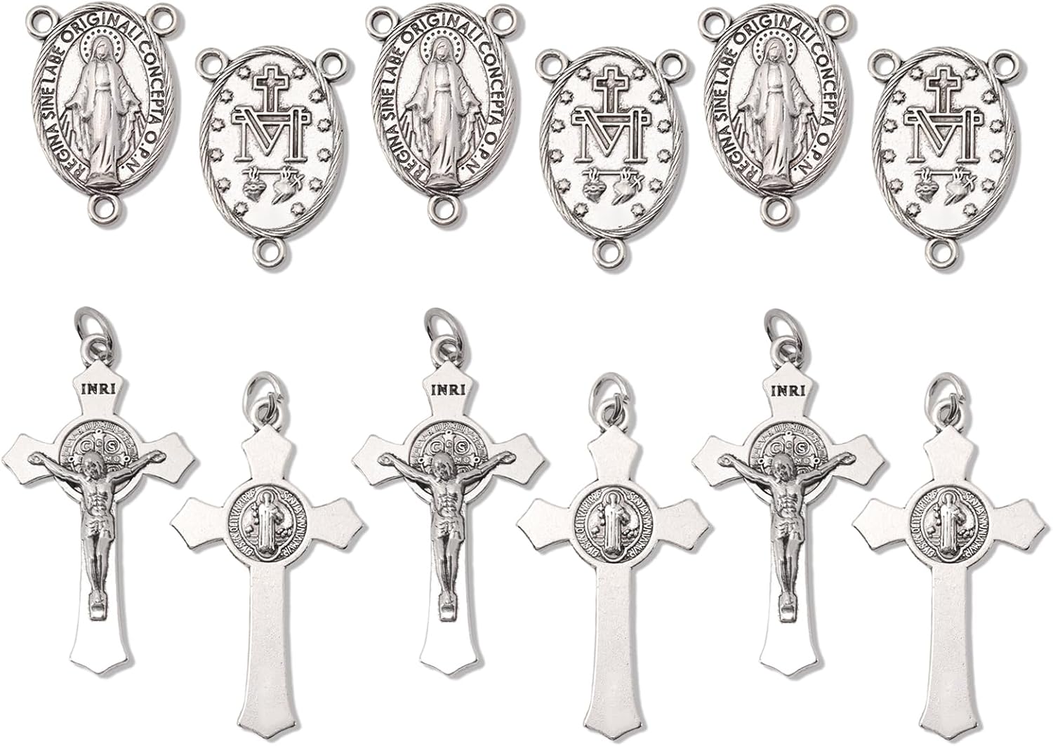 12 Pcs Rosary Making Kit For Rosaries,Catholic Rosary