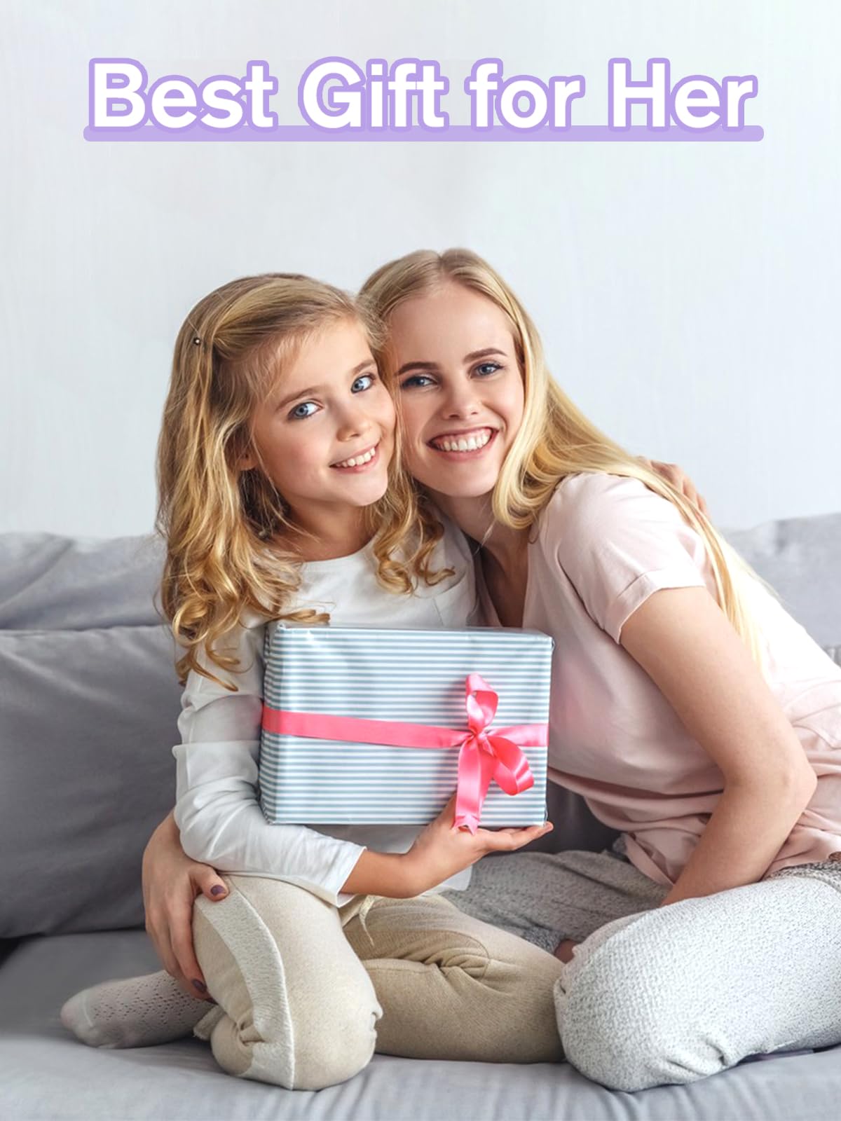 EBANKU 26 stuks prasy do paznokci kunstnagels voor kinderen, Franse bloemen kunstnagels voor meisjes van 5-12 jaar met nagellijm en nagelkussentjes voor thuisgebruik | Dla dziewczynek w wieku 5-12 lat z klejem do paznokci i podkładką do paznokci do domu D