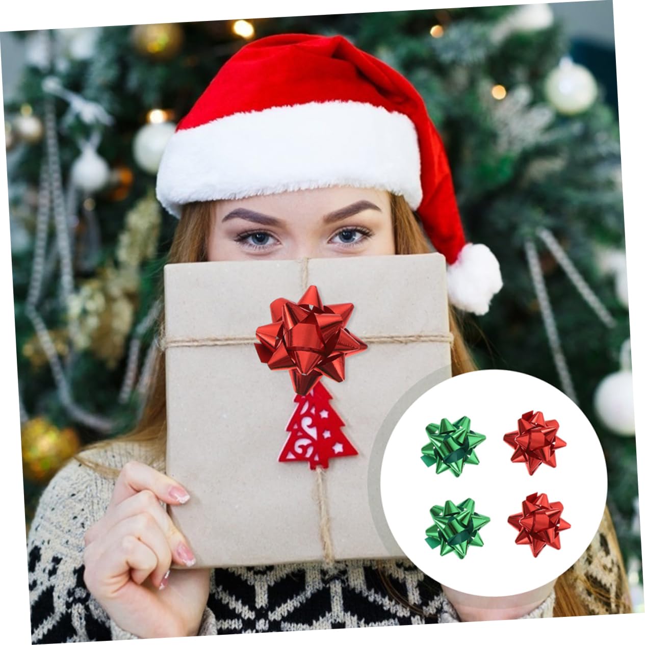 Beavorty 450 Pezzi Autoadesivo Stella Fiore Adesivo Fiocco Regalo Arco Fiocchi Da Regalo Di Natale Fiocchi Grandi Festival Fiocco Di Fiori Fiocchi Regalo Di Natale Sacchetto Regalo