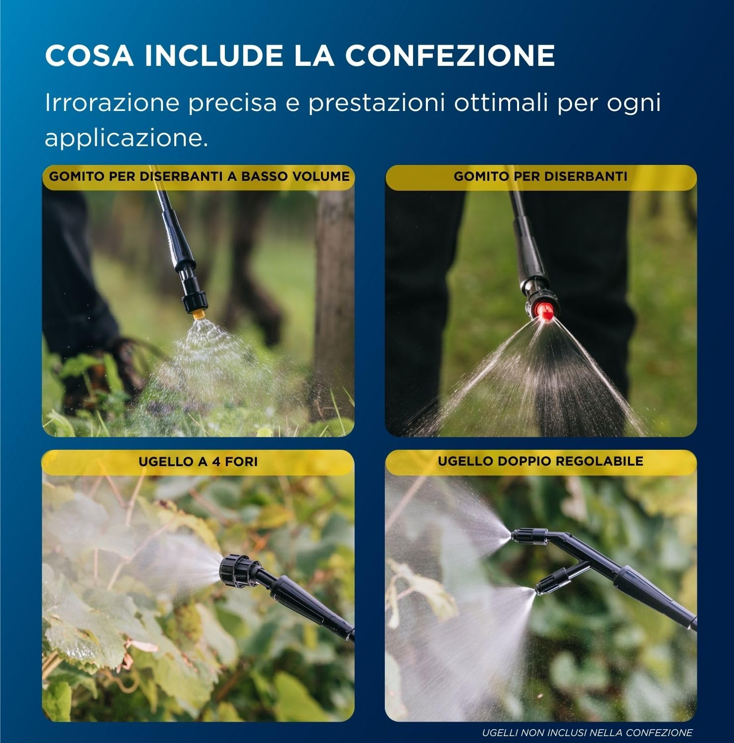 Matabi Super Green 12 - Spruzzatore 12 L - Lancia Fibra e 4 Ugelli | Pompa manuale con regolatore di pressione e tubo 1,3 m - zaino irroratore con miscelatore e dosatore