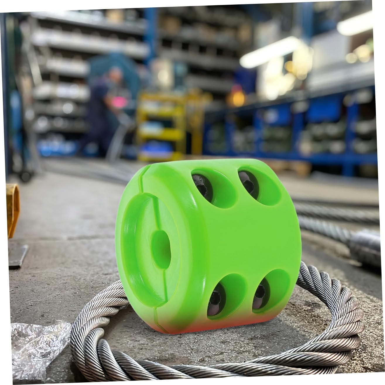 TOPBATHY Butée de Câble de Treuil en Caoutchouc Vert, Facile à Installer, Protection pour Câble Synthétique et Crochet de Treuil, pour Rangement Compact et Usage Mobile