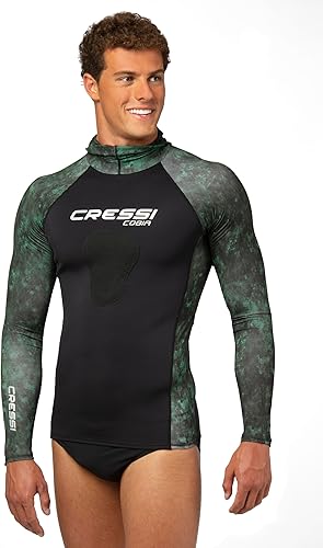 Miniatura 2 de Cressi Adult Camouflage Hooded Rash Guard - Cofre acolchado de neopreno Cobia consigue el equipo Hunter