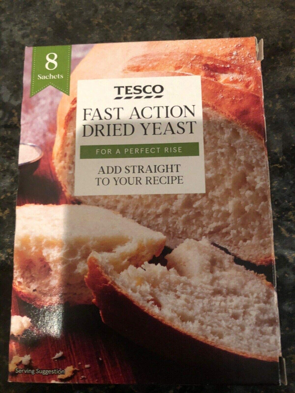 Tesco Fast Action Dried Yeast for Perfect Rise 8 Sachets - 56g - Image 2 thumbnail