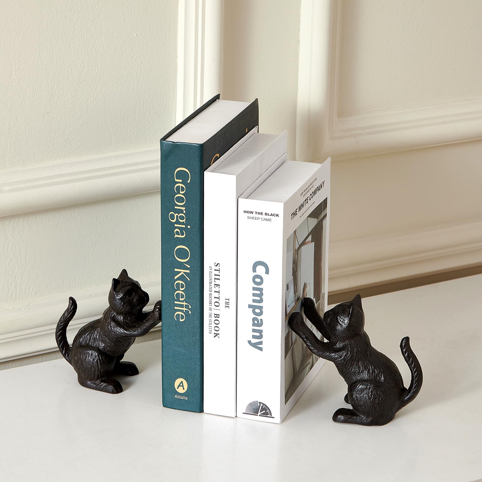 Amazon.co.jp: Denique 猫 装飾ブックエンド かわいいブック