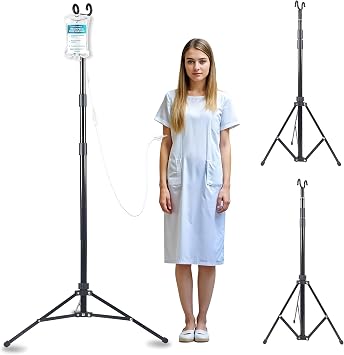 Skywin Collapsible Steel Tripod IV Pole, Portable IV Pole Stand - 3 Pack