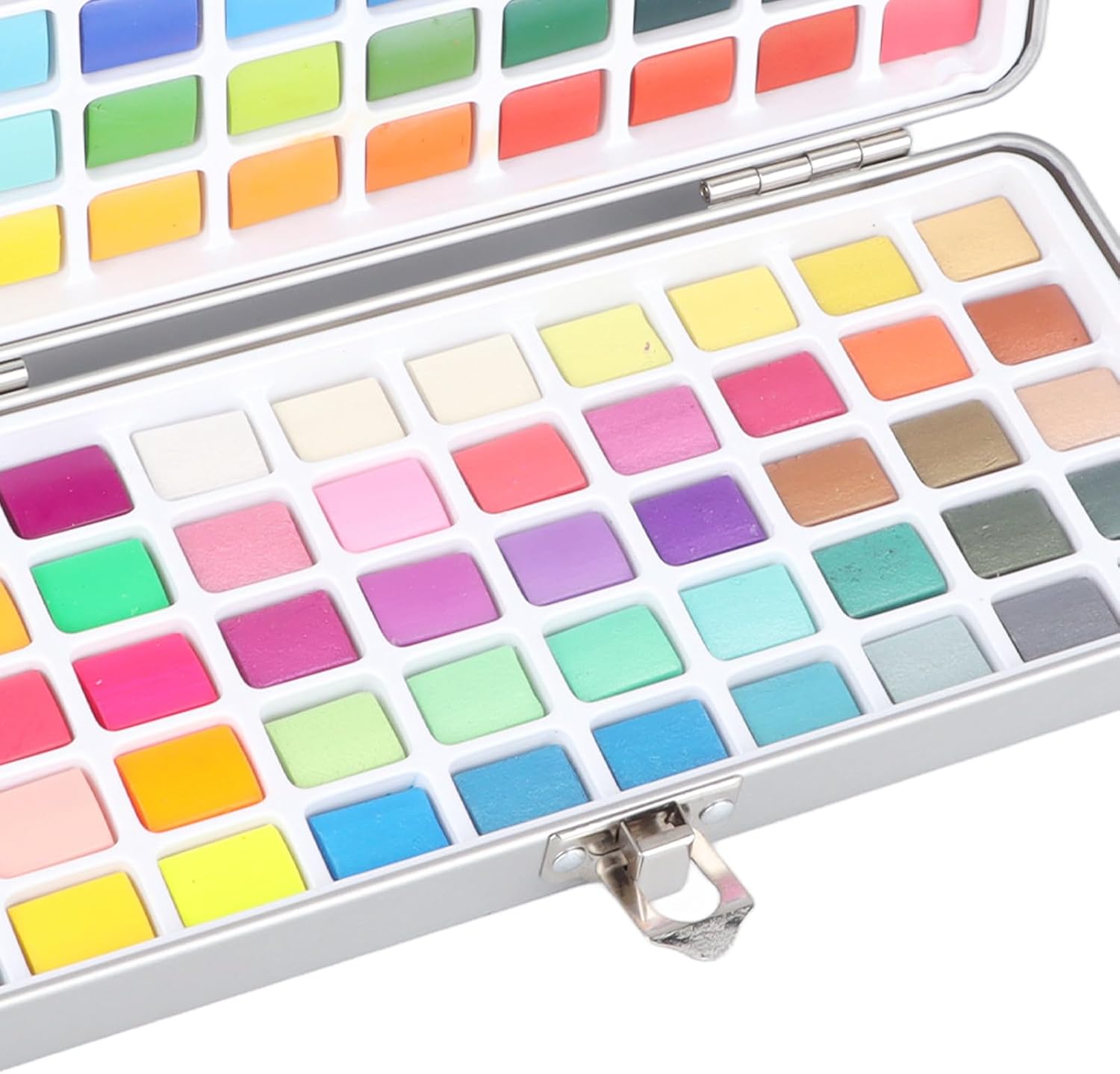 100 Colors Watercolor Paint Set, Portable Iron Box Watercolor Kit with 3 Brushes and Brush Pen for Kids Adults, Vibrant Pigment Palette for Travel Outdoor Painting