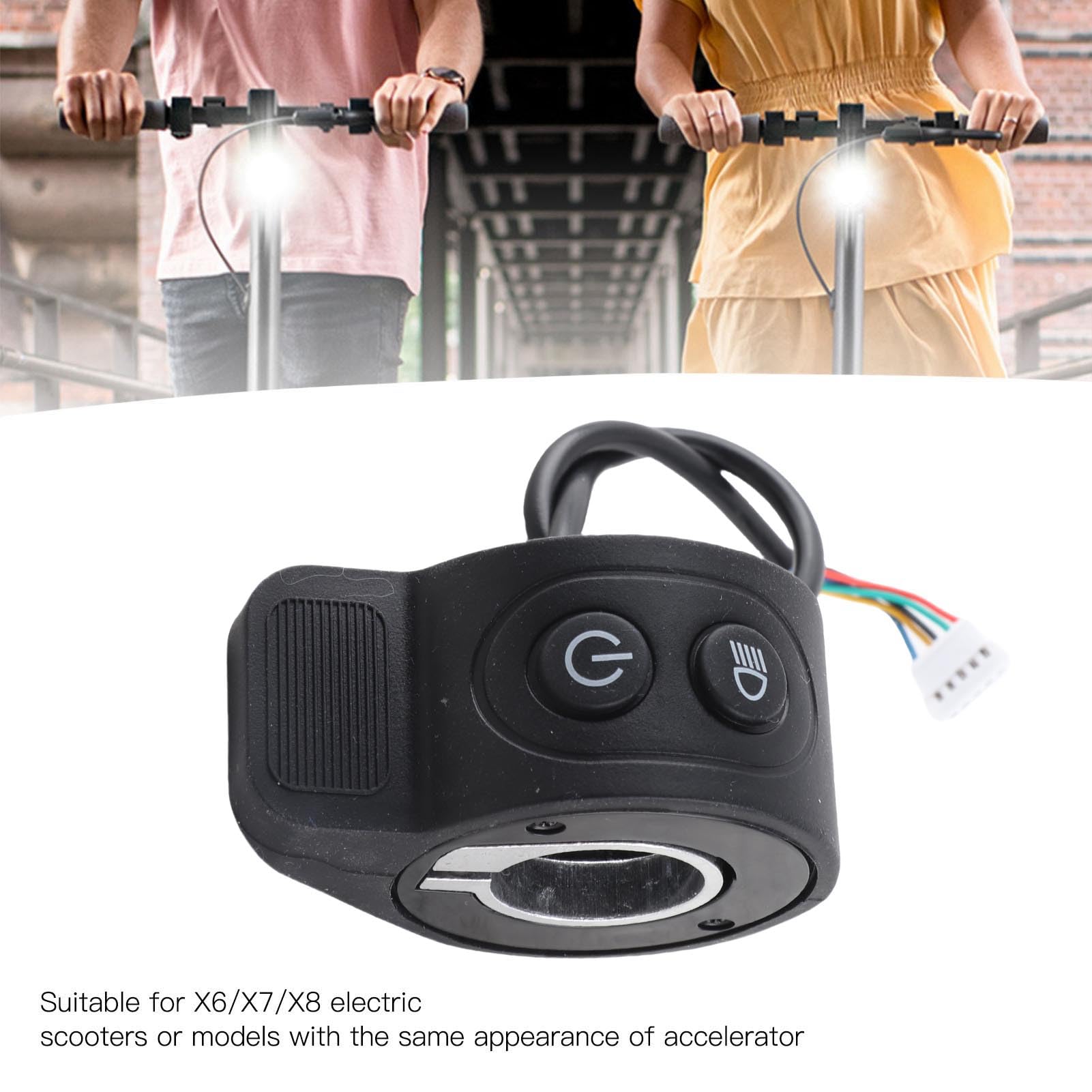 Acceleratore per motorino dell'acceleratore a pollice, interruttore integrato per scooter elettrico Pulsante del dito per il freno dell'acceleratore per la sostituzione dello scooter